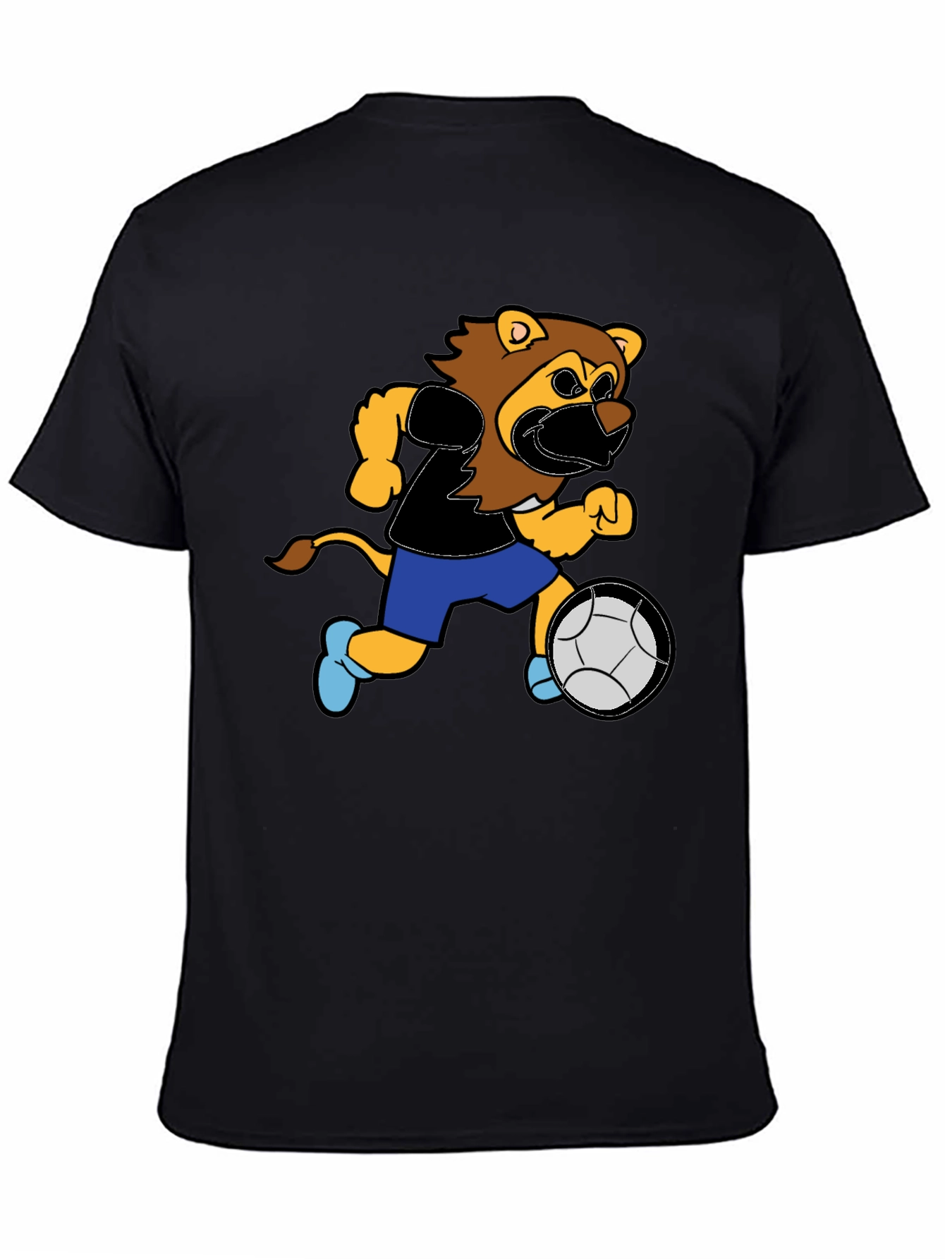 Lion Soccer T-Shirt - Fun Cartoon Design