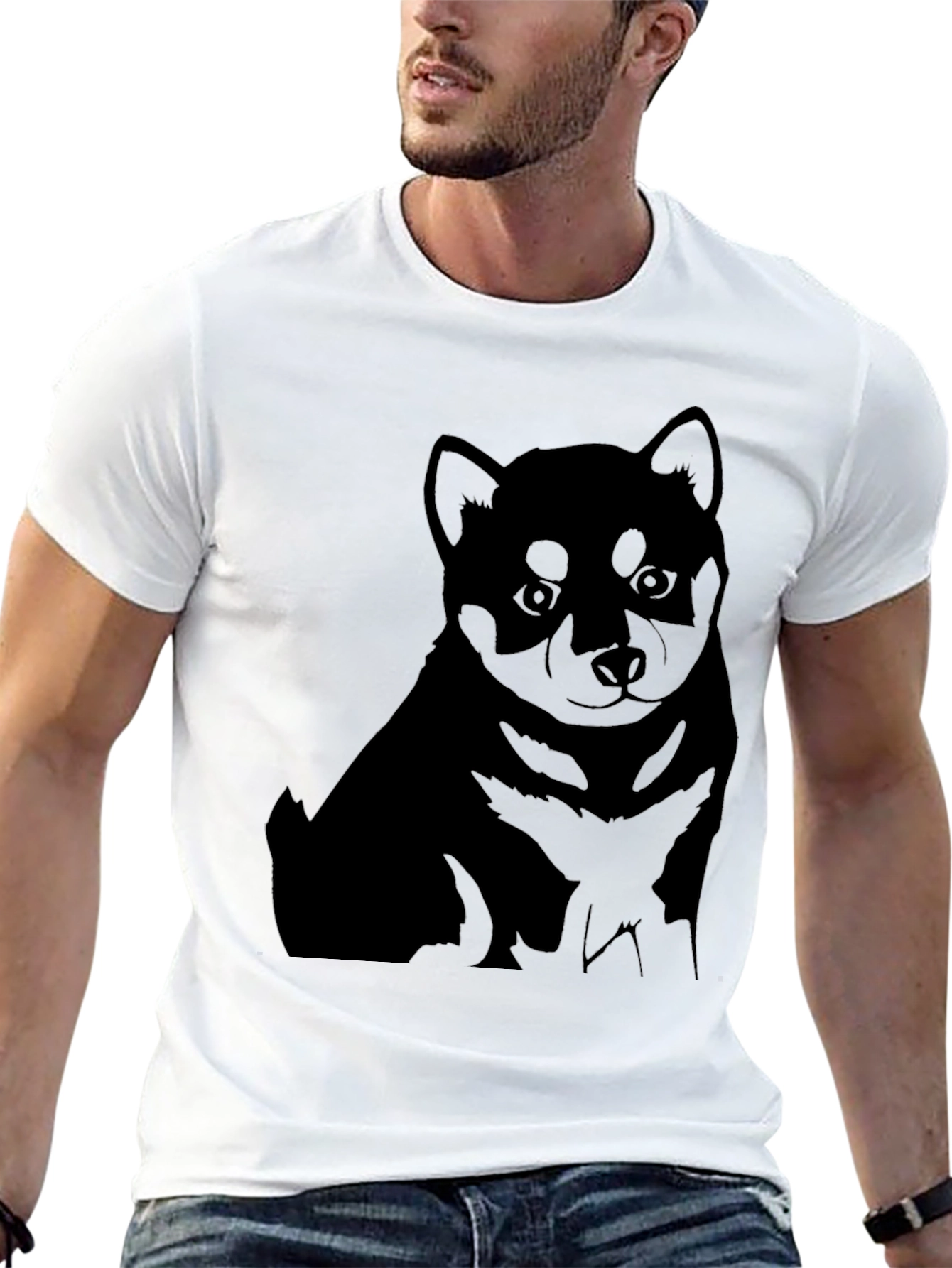Black Shiba Inu Puppy Graphic Tee