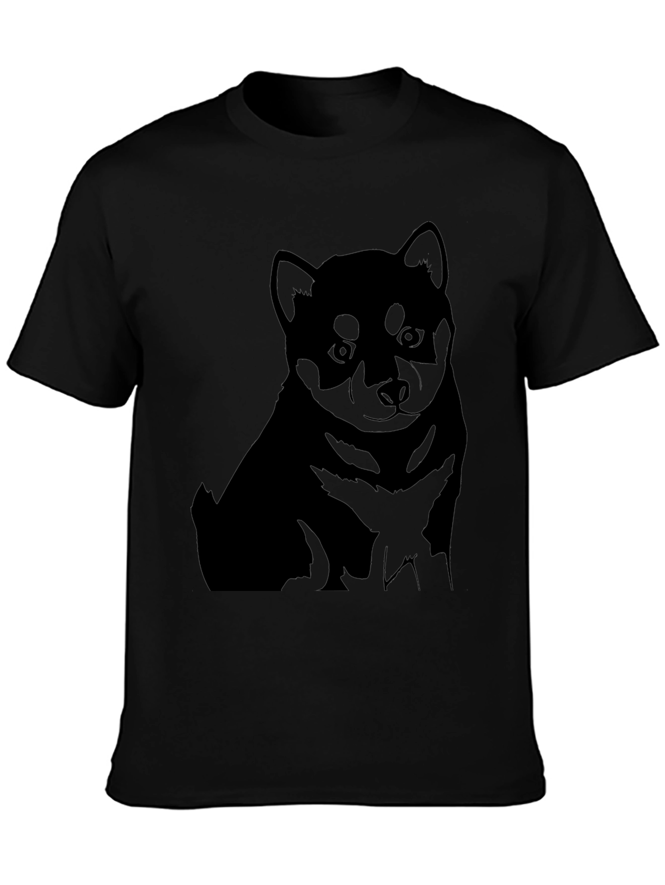 Black Shiba Inu Puppy Graphic Tee