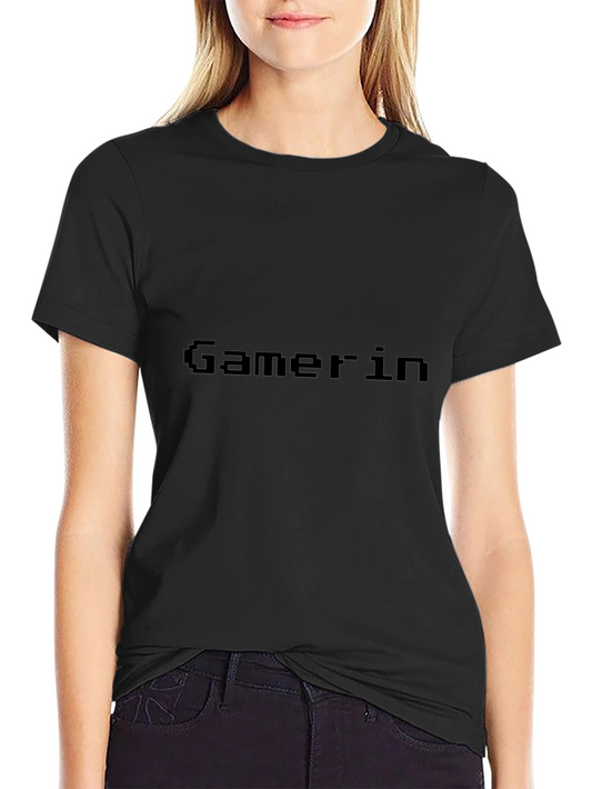 Gamerin T-Shirt - Black Pixel Text Tee