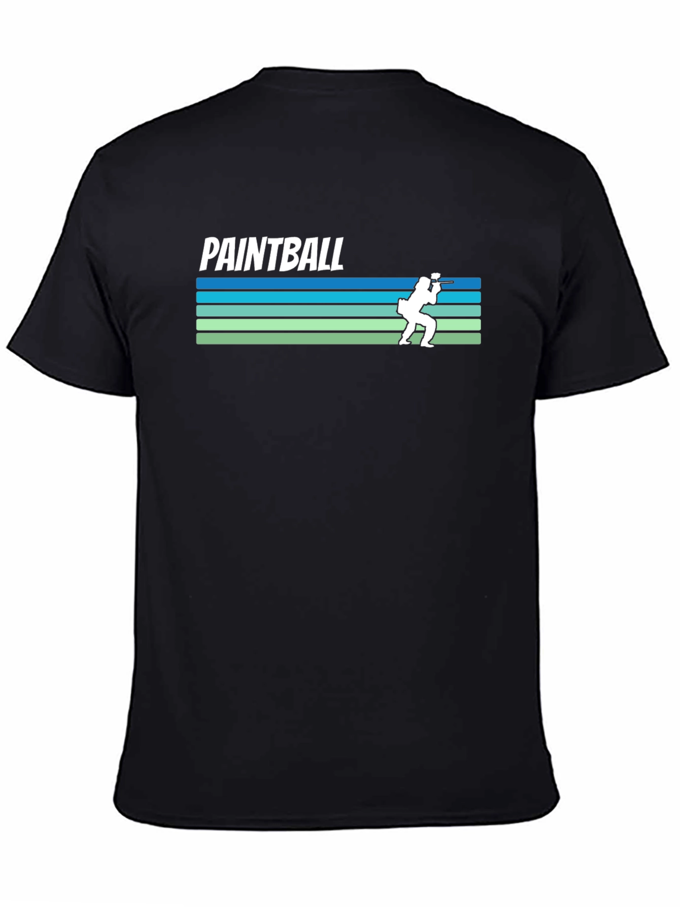 Paintball Retro Style Black T-Shirt