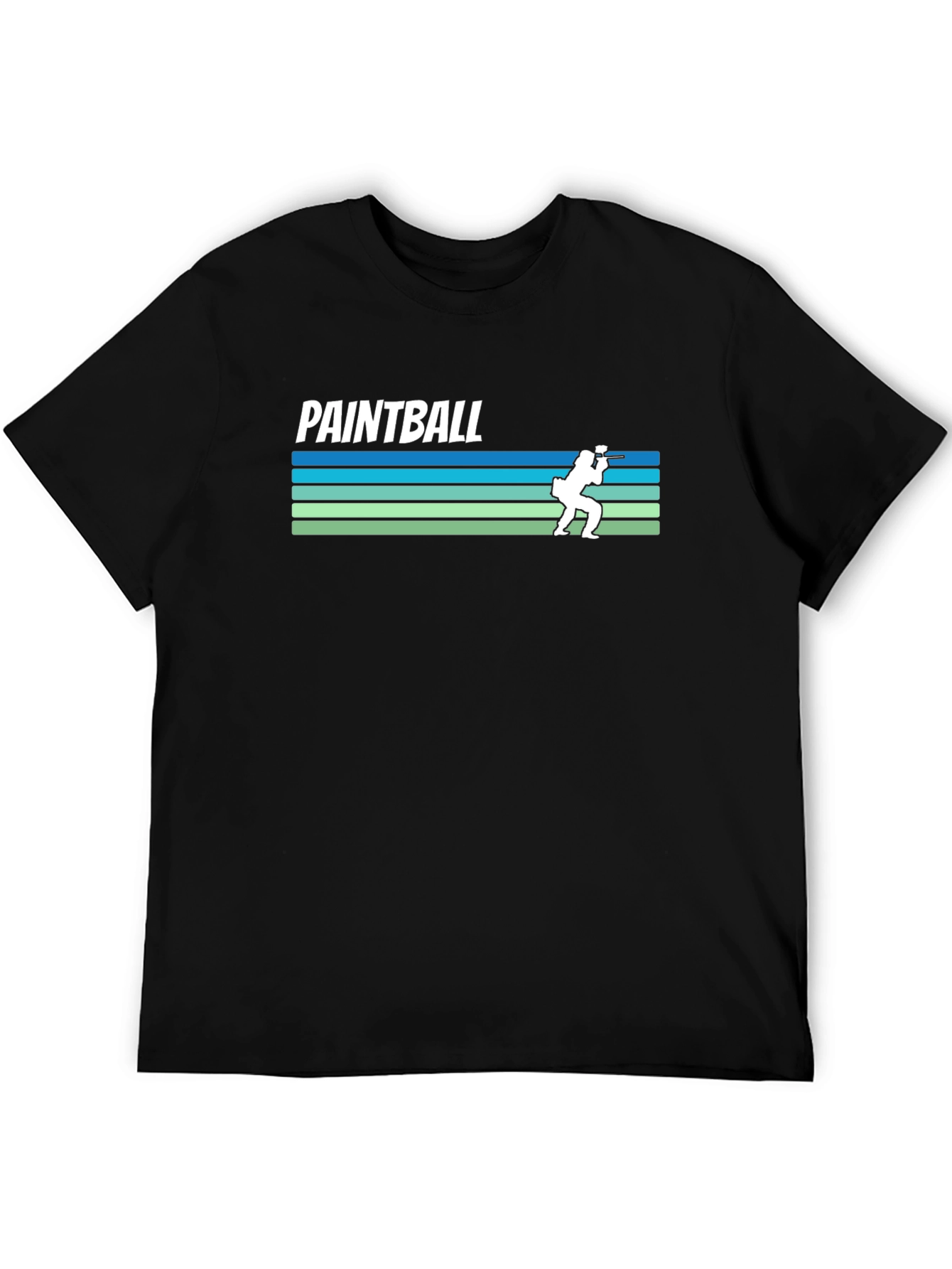Paintball Retro Style Black T-Shirt