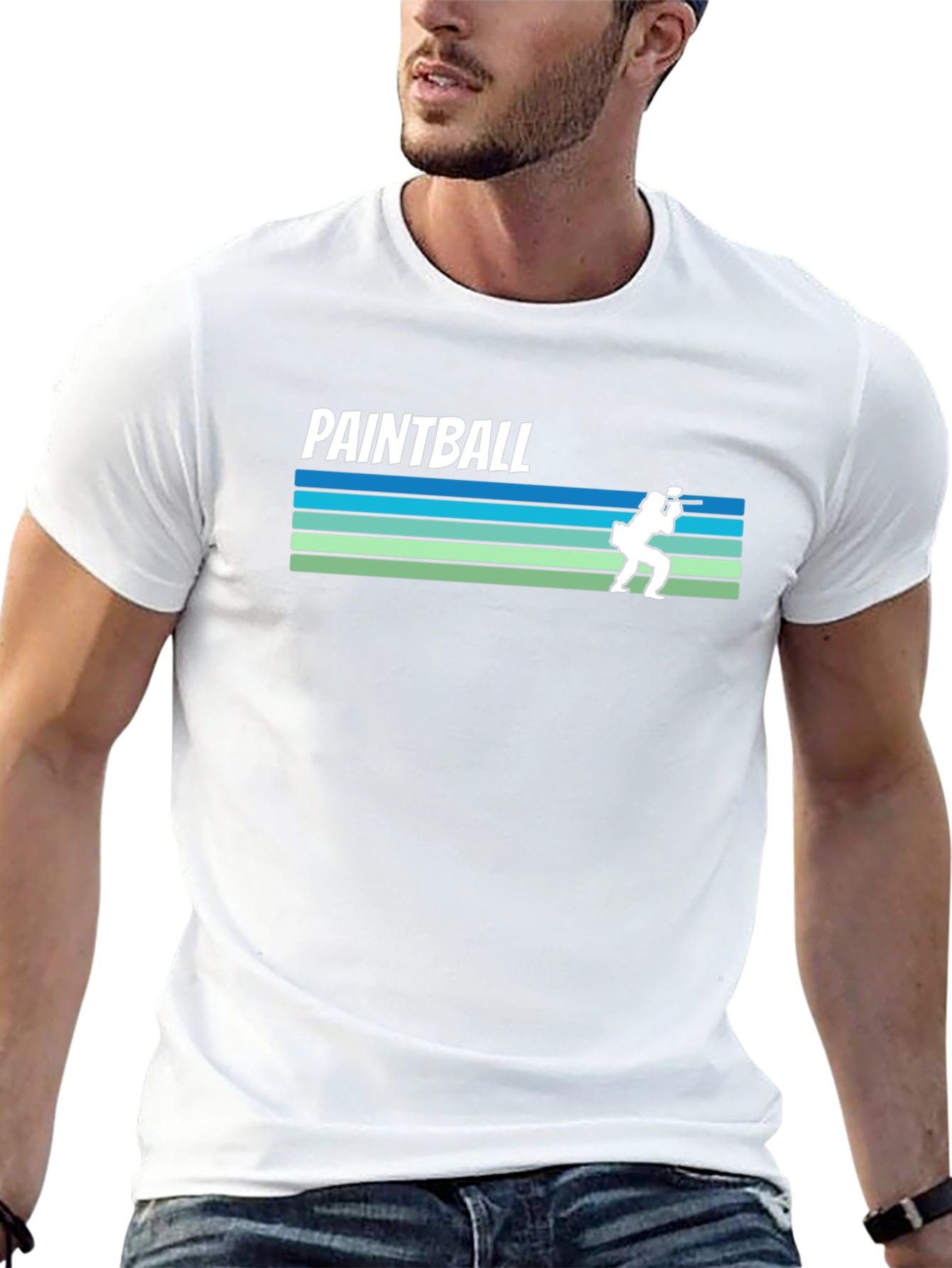 Paintball Retro Style Black T-Shirt