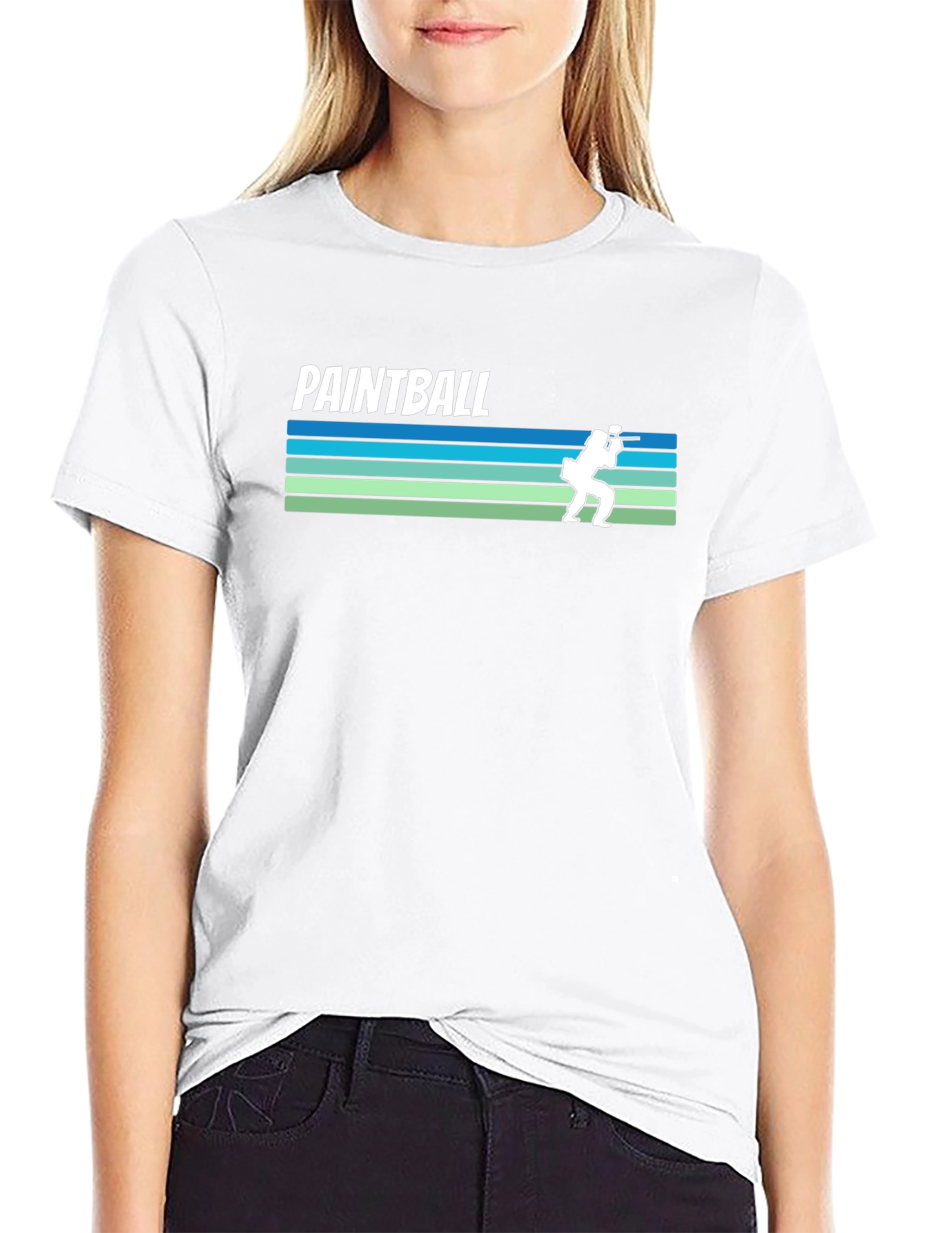 Paintball Retro Style Black T-Shirt