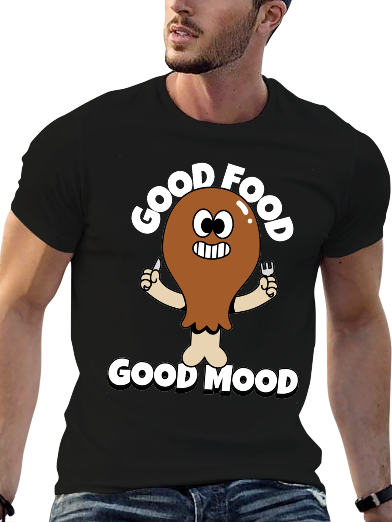 Good Food Good Mood Funny T-Shirt