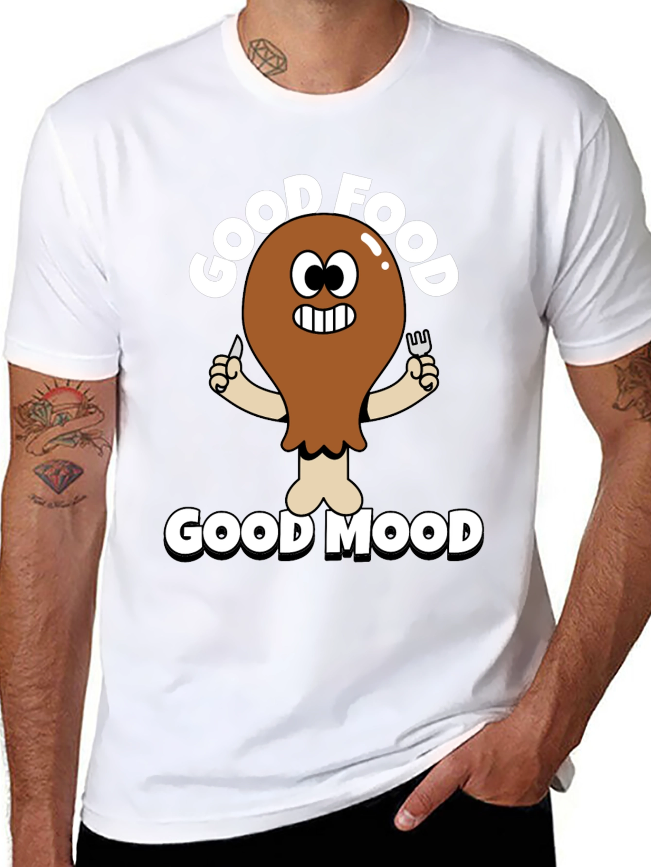 Good Food Good Mood Funny T-Shirt