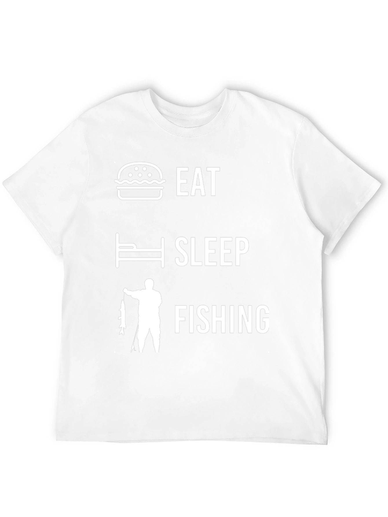 Eat Sleep Fishing Black Graphic T-Shirt