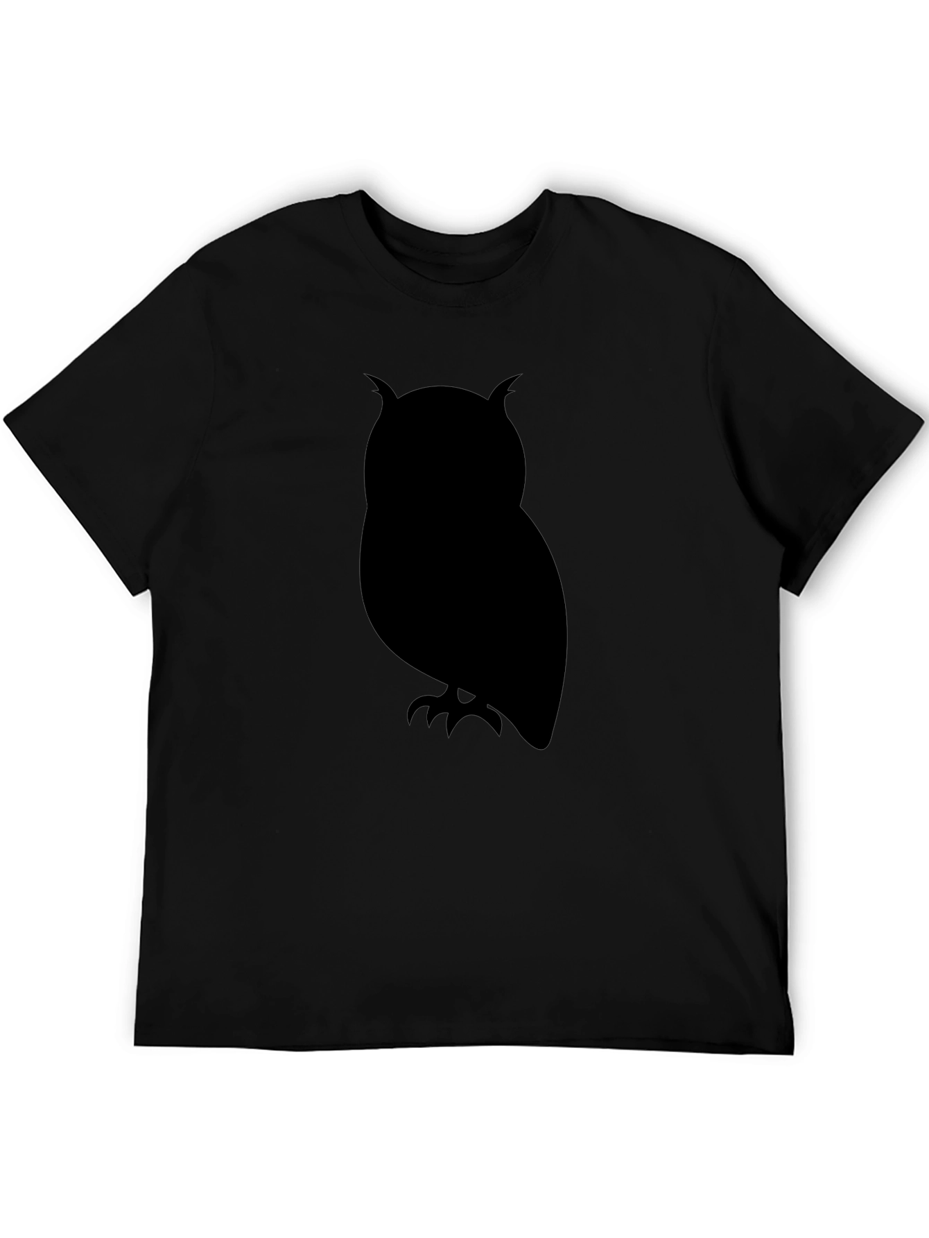 Owl Silhouette Graphic Tee - Mens Black T-Shirt