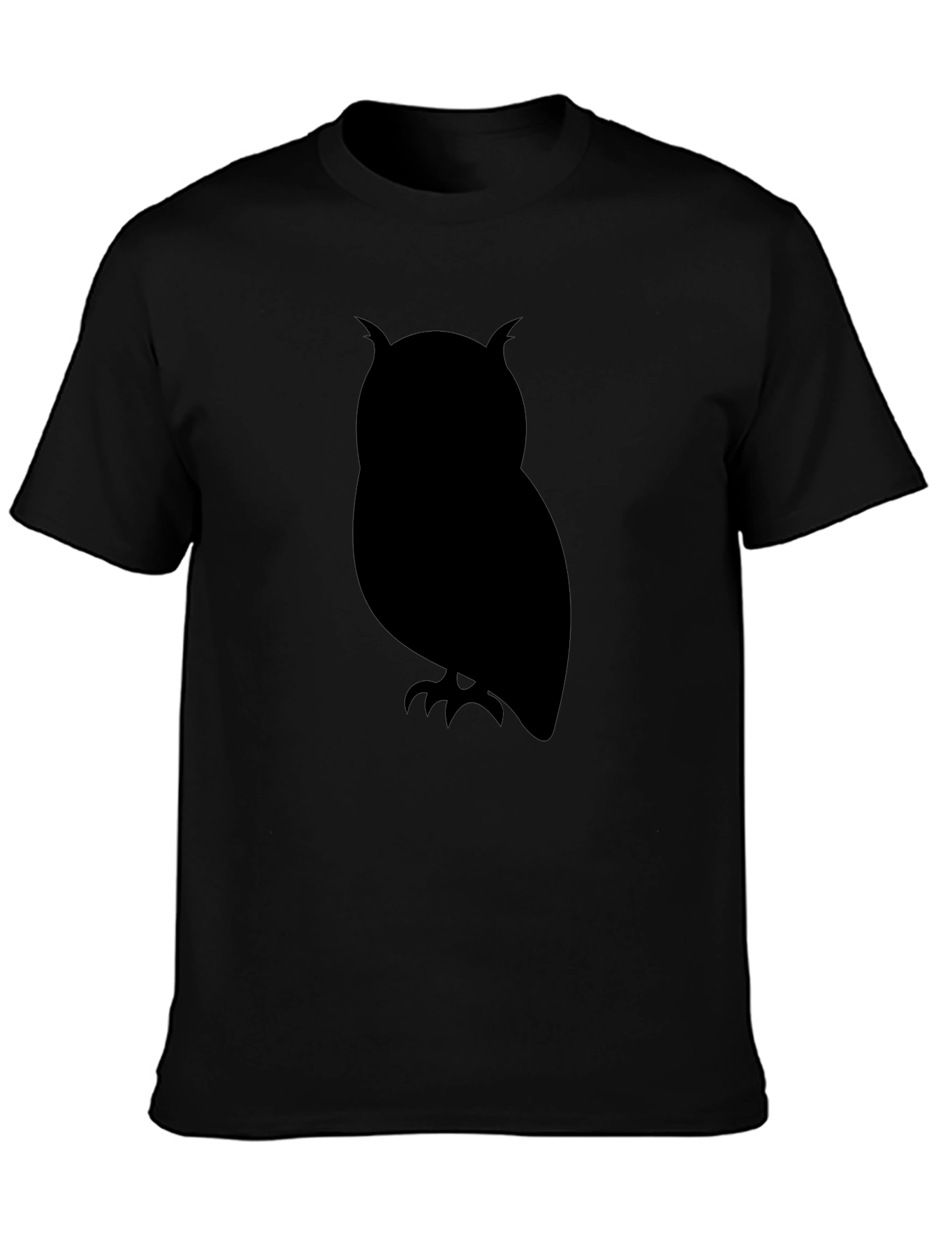 Owl Silhouette Graphic Tee - Mens Black T-Shirt