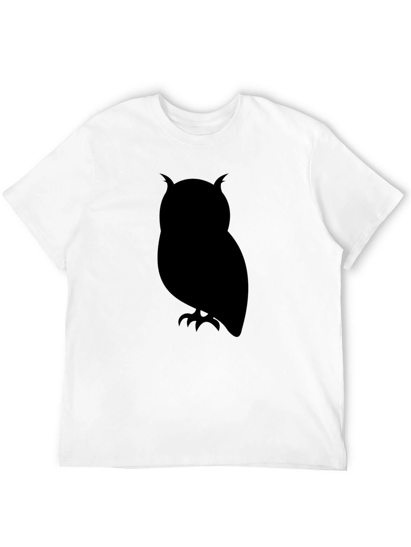 Owl Silhouette Graphic Tee - Mens Black T-Shirt