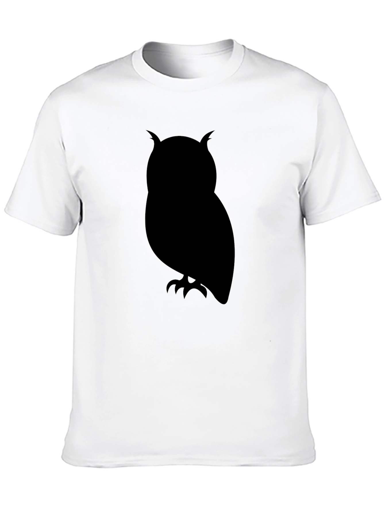 Owl Silhouette Graphic Tee - Mens Black T-Shirt