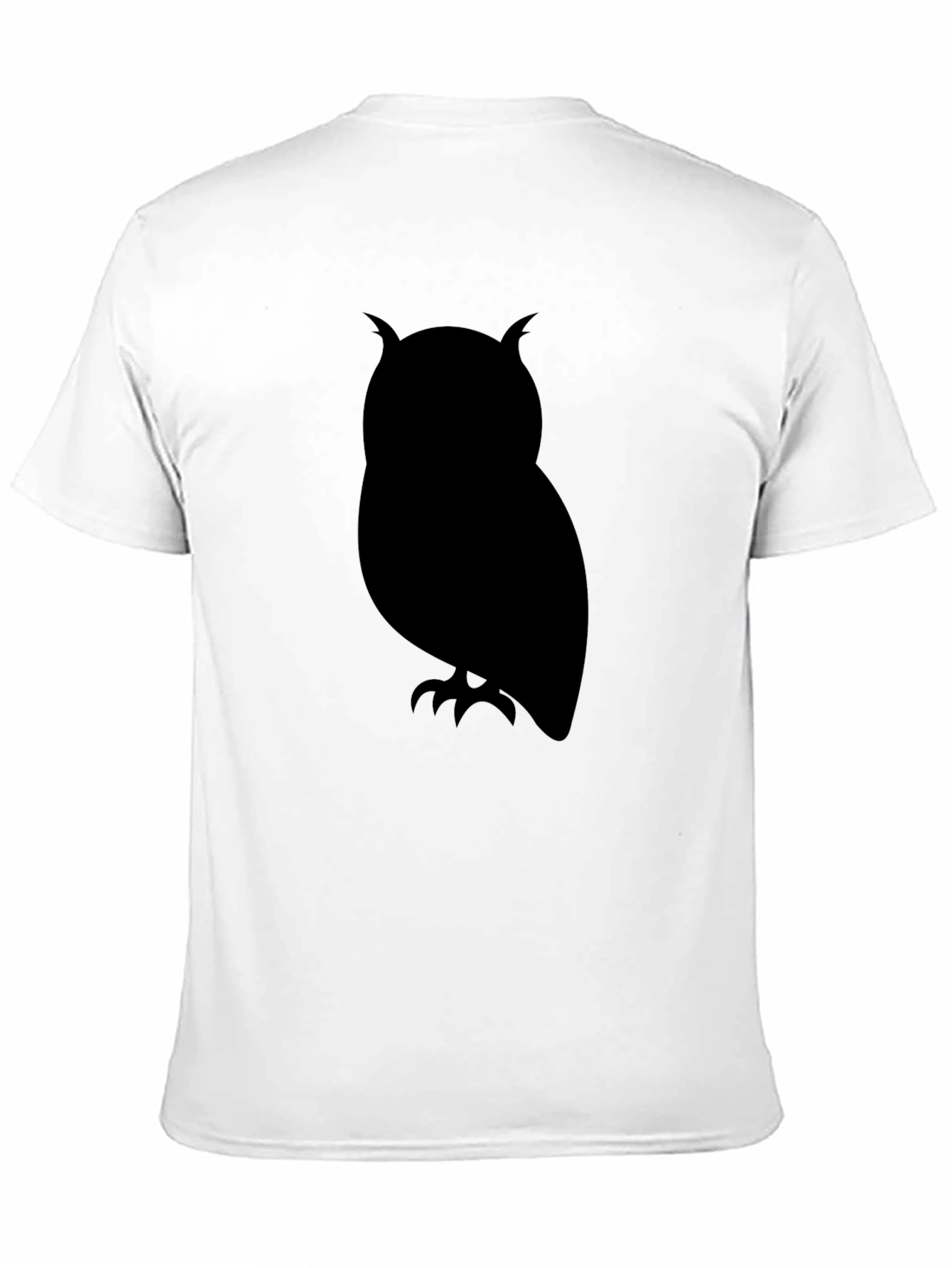 Owl Silhouette Graphic Tee - Mens Black T-Shirt