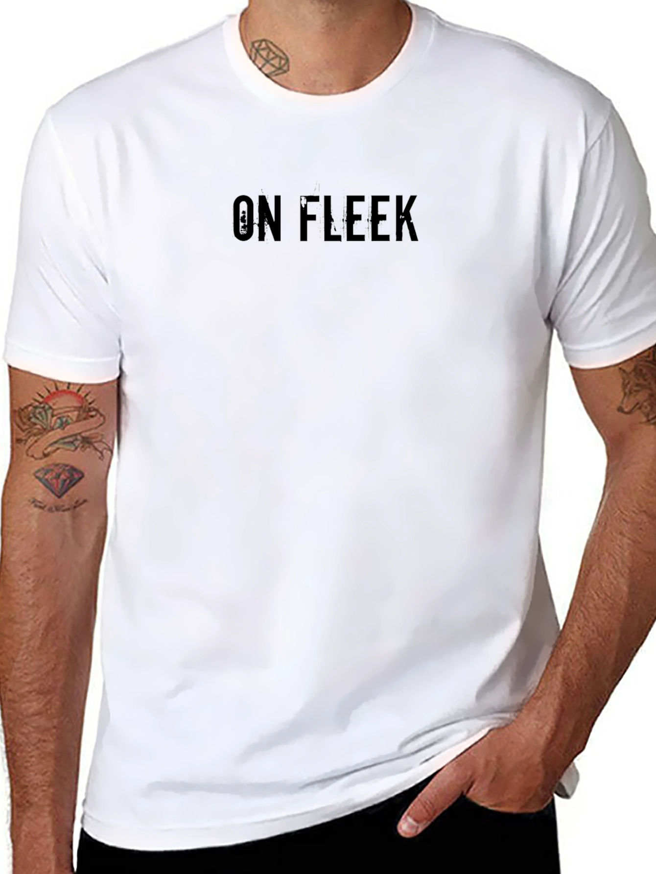 On Fleek Black T-Shirt - Stylish Casual Wear