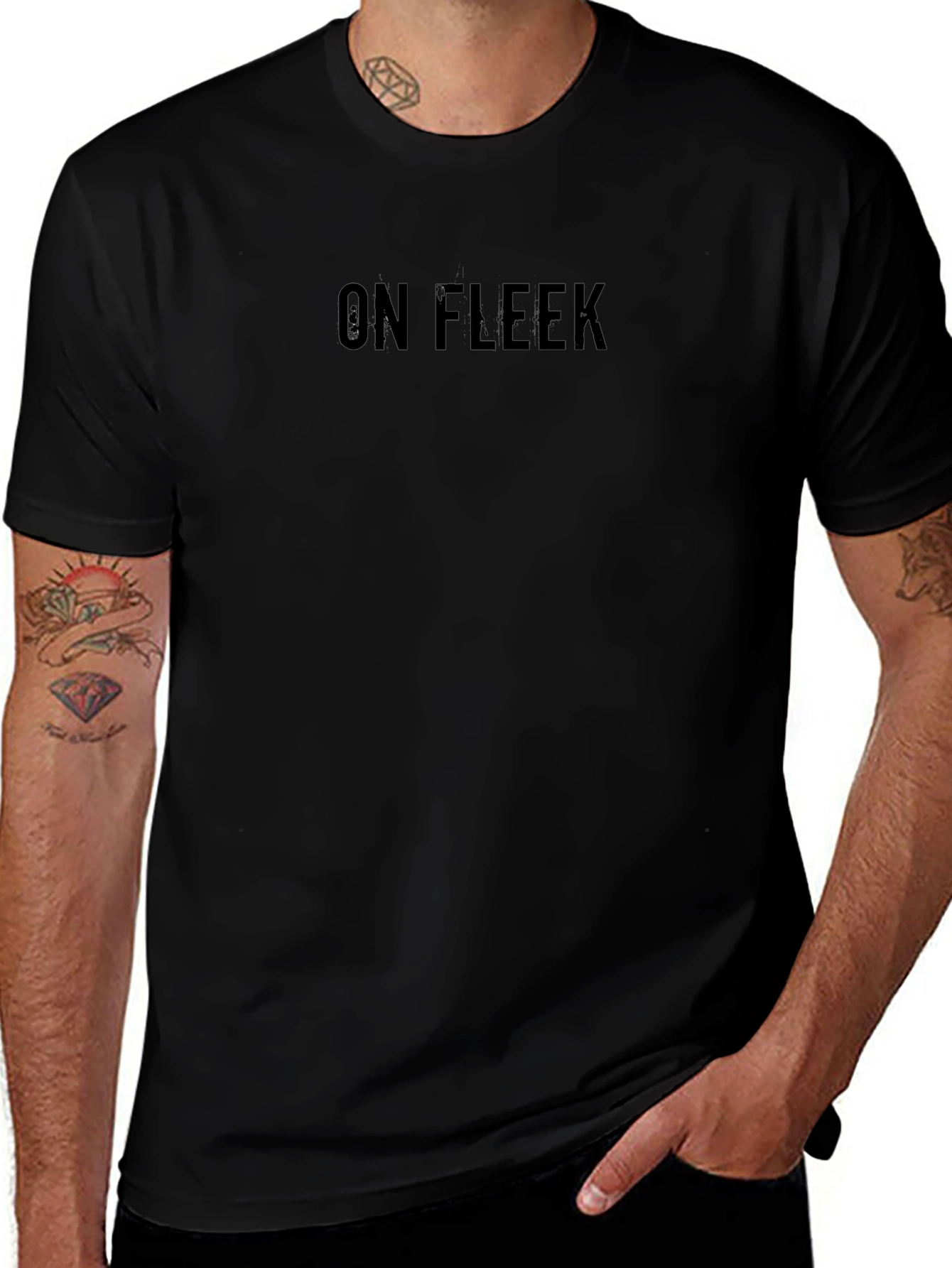 On Fleek Black T-Shirt - Stylish Casual Wear