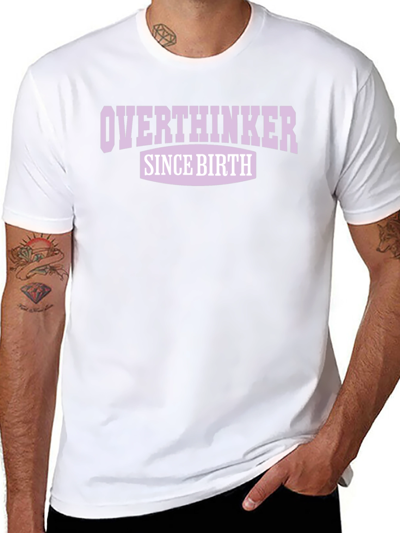 Overthinker Since Birth Graphic Tee - Black