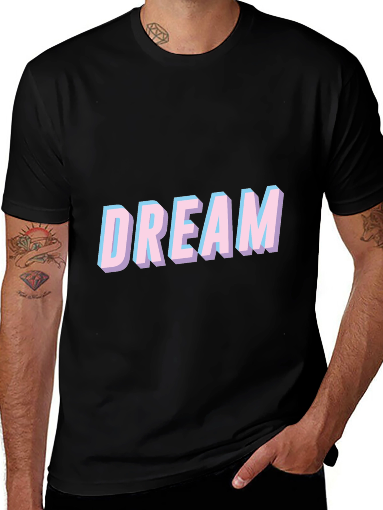 Dream Graphic Tee - Casual Comfort Black T-Shirt