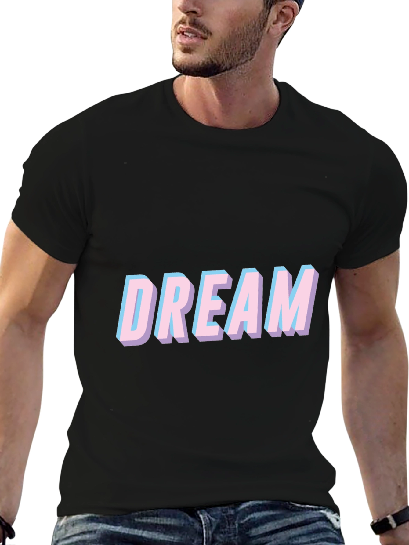 Dream Graphic Tee - Casual Comfort Black T-Shirt