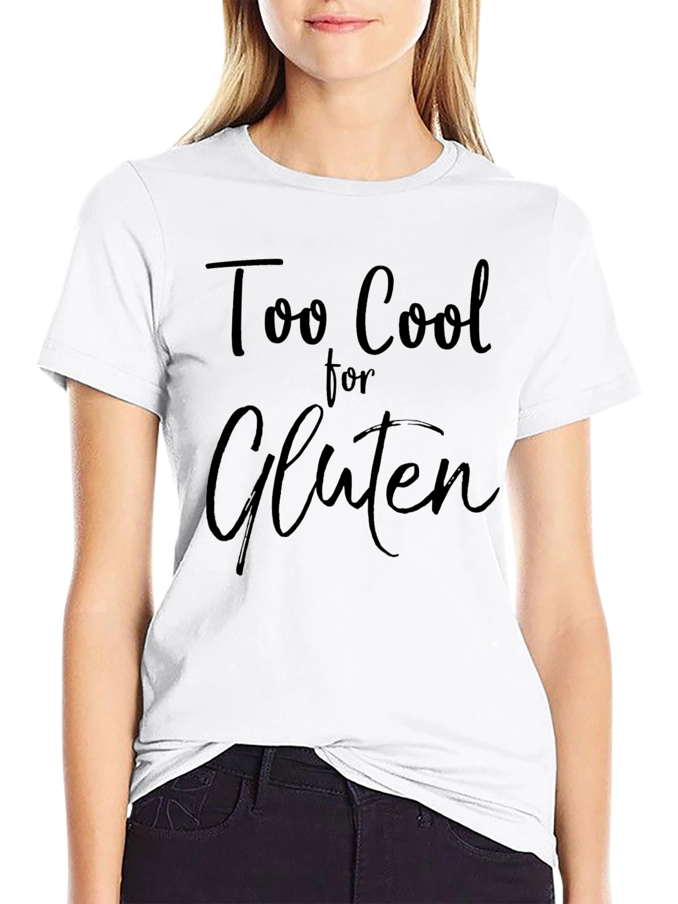 Too Cool for Gluten Black T-Shirt
