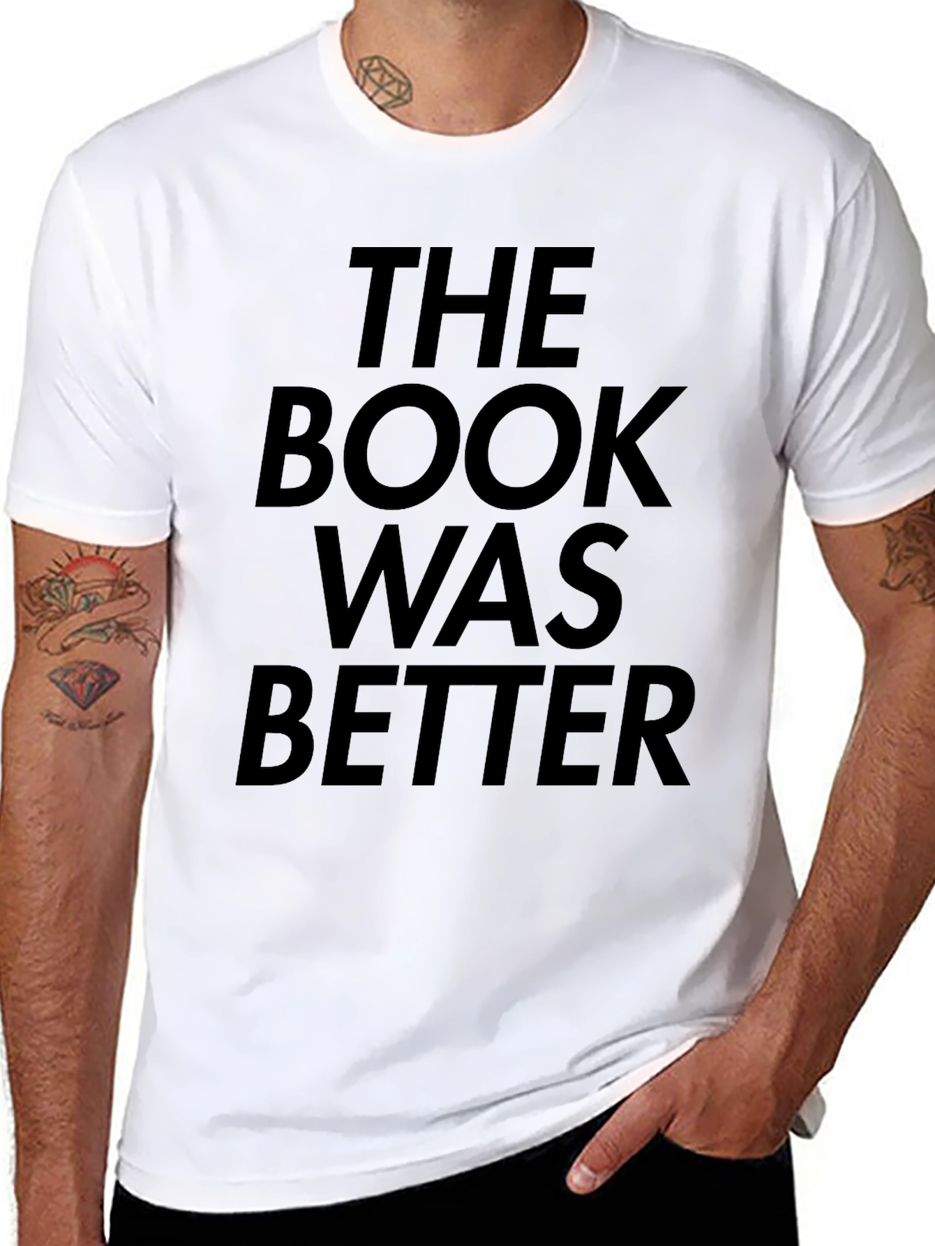 The Book Was Better T-Shirt - Black Novelty Tee