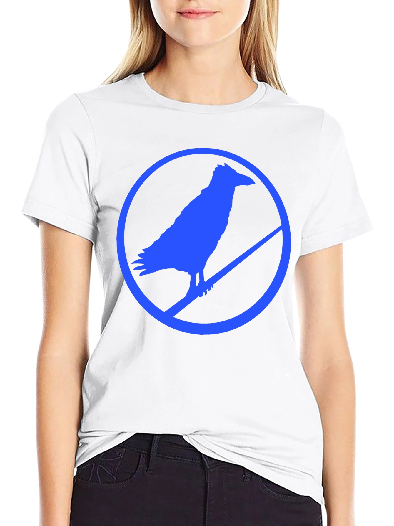 Raven Silhouette Graphic Tee - Mens Black T-Shirt