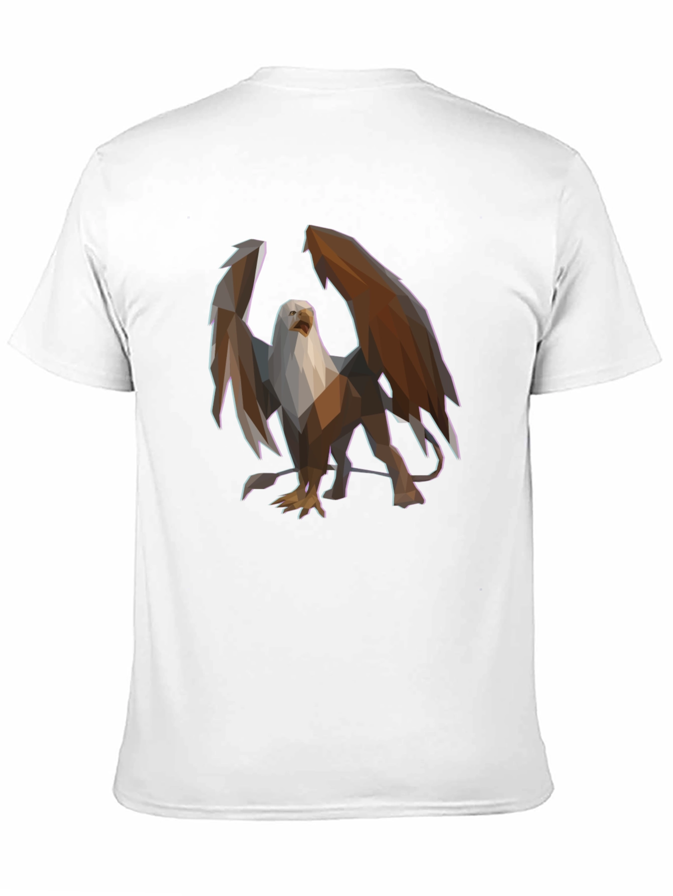 Geometric Griffin Graphic Tee - Black Cotton Blend