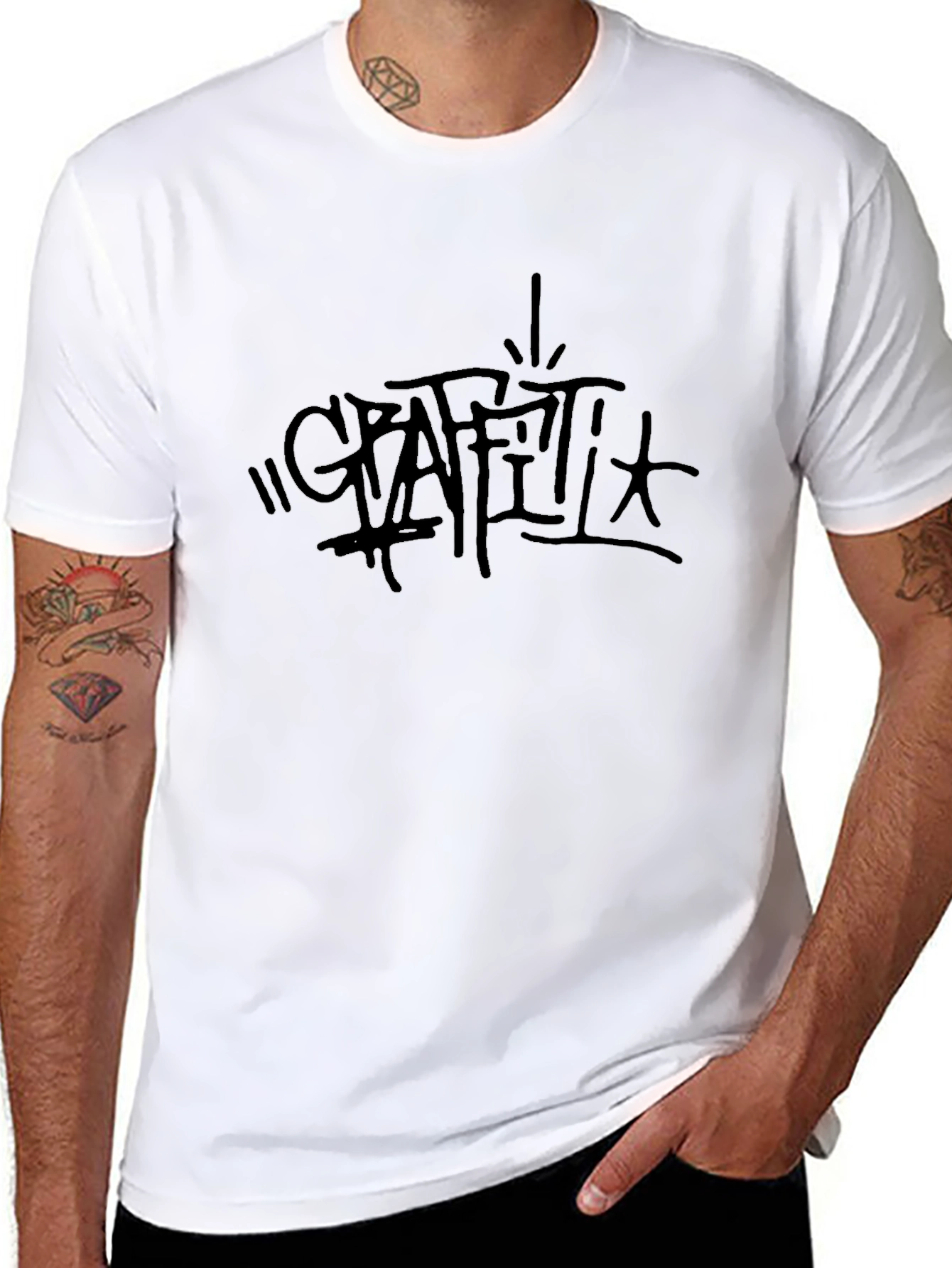 Black Graphic Tee - Grateful