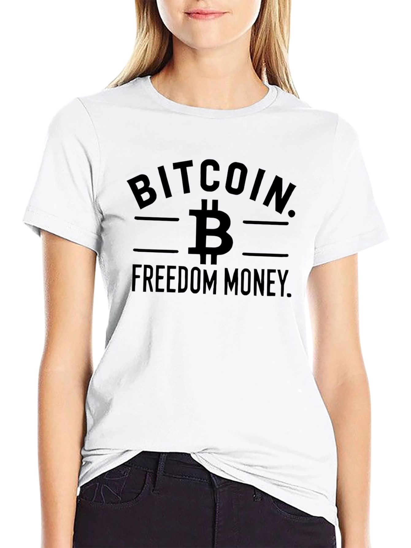 Bitcoin Freedom Money Graphic T-Shirt