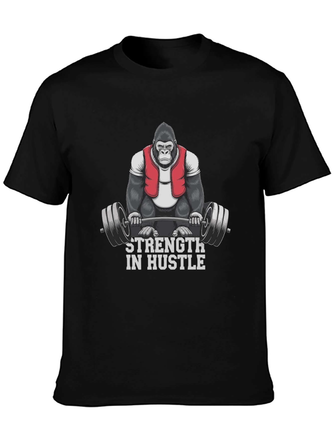 Strength in Hustle Gorilla Gym T-Shirt