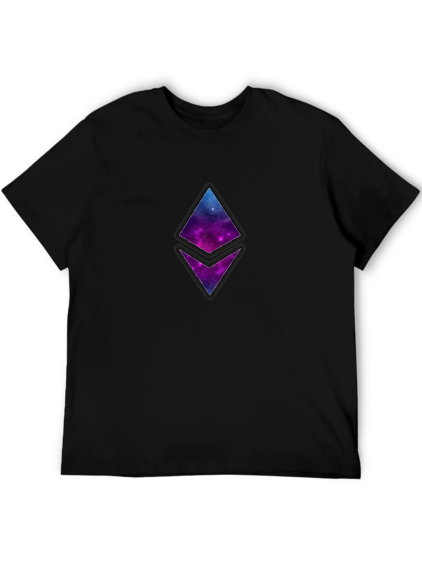 Galaxy Ethereum Logo Black T-Shirt