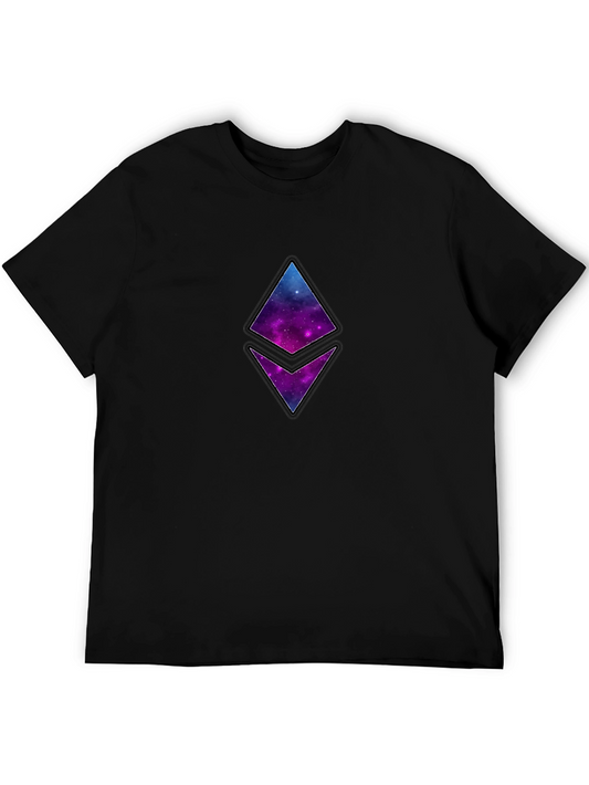 Galaxy Ethereum Logo Black T-Shirt