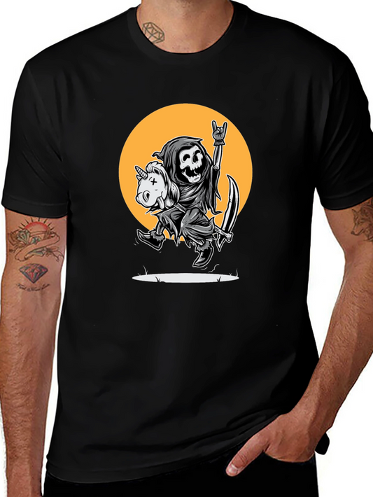 Grim Reaper Unicorn Ride Graphic Tee