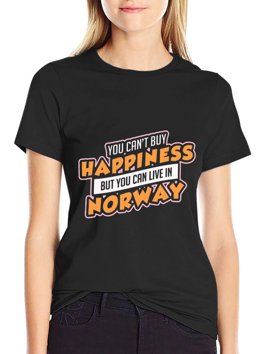 Funny Norway T-Shirt - Cant Buy Happiness