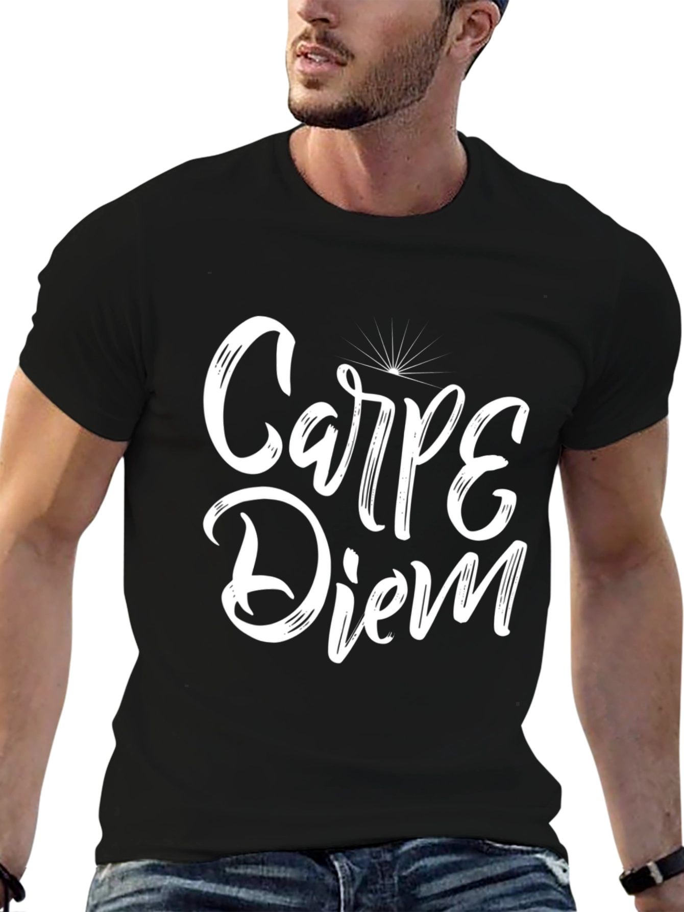 Carpe Diem Black T-Shirt - Seize The Day!