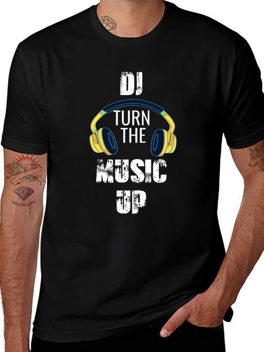 DJ Turn the Music Up Graphic Tee