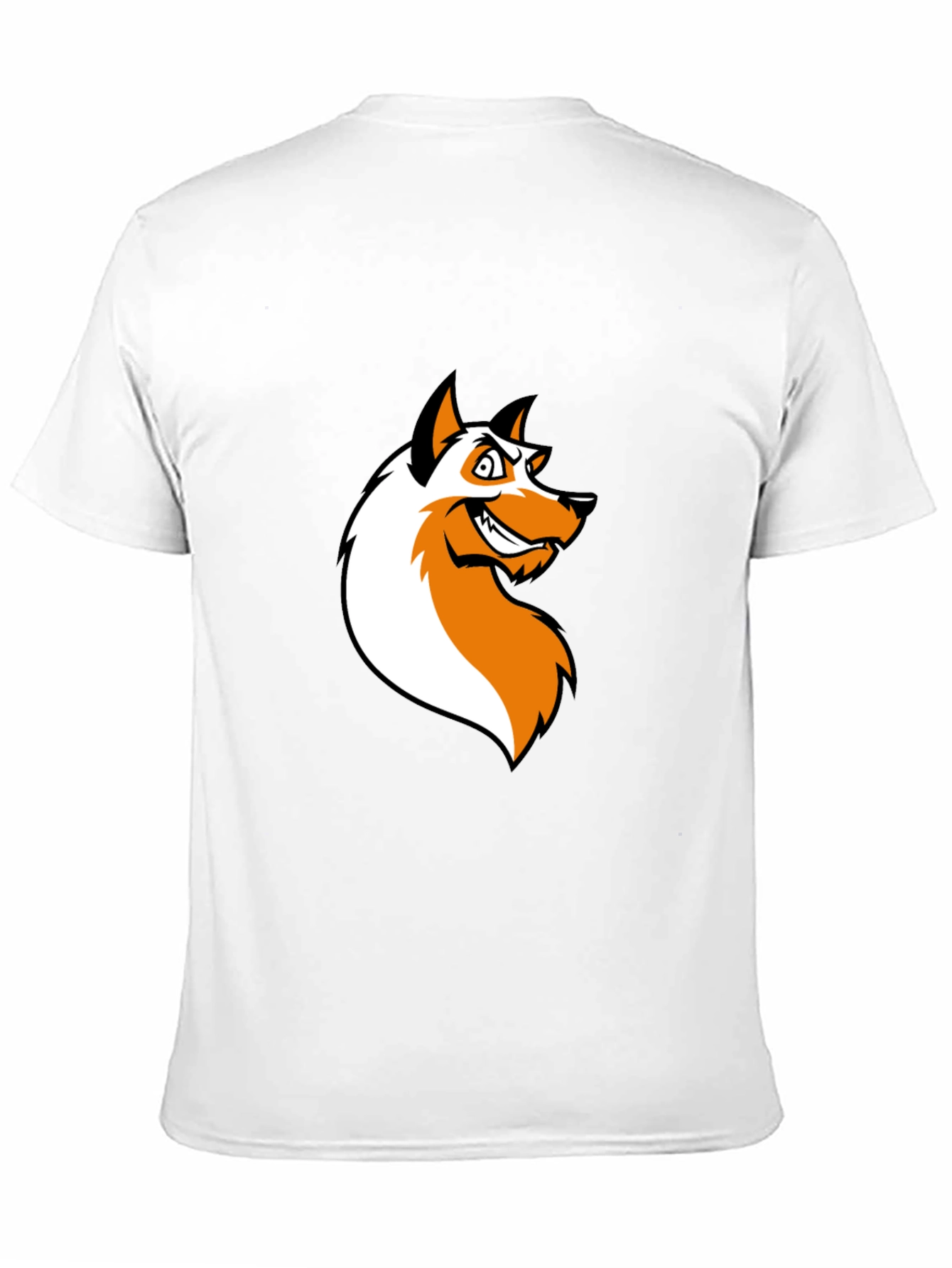 Edgy Fox Graphic Tee - Black Cotton T-Shirt