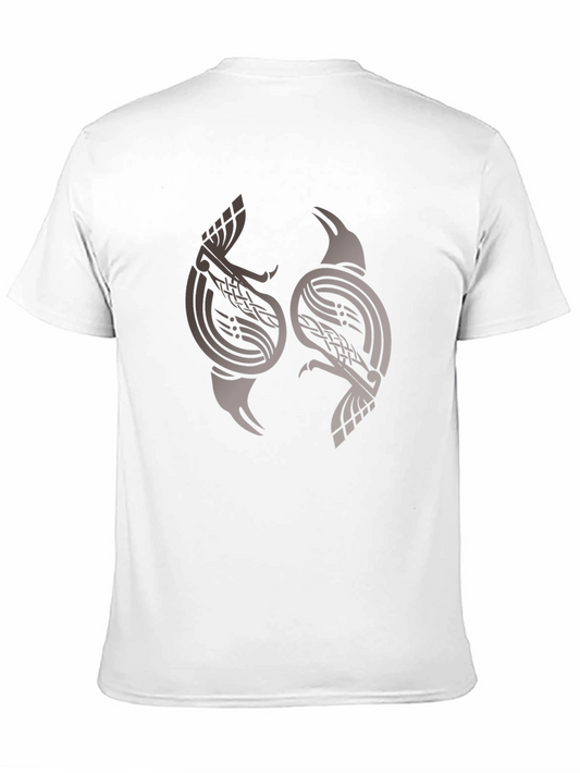 Raven Graphic Tee - Black Viking Style Shirt