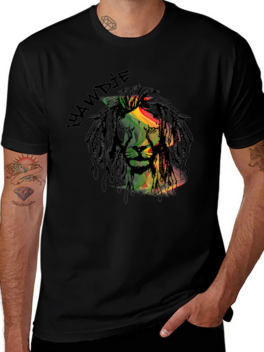 Rasta Lion Dreadlocks T-Shirt - Reggae Inspired Design