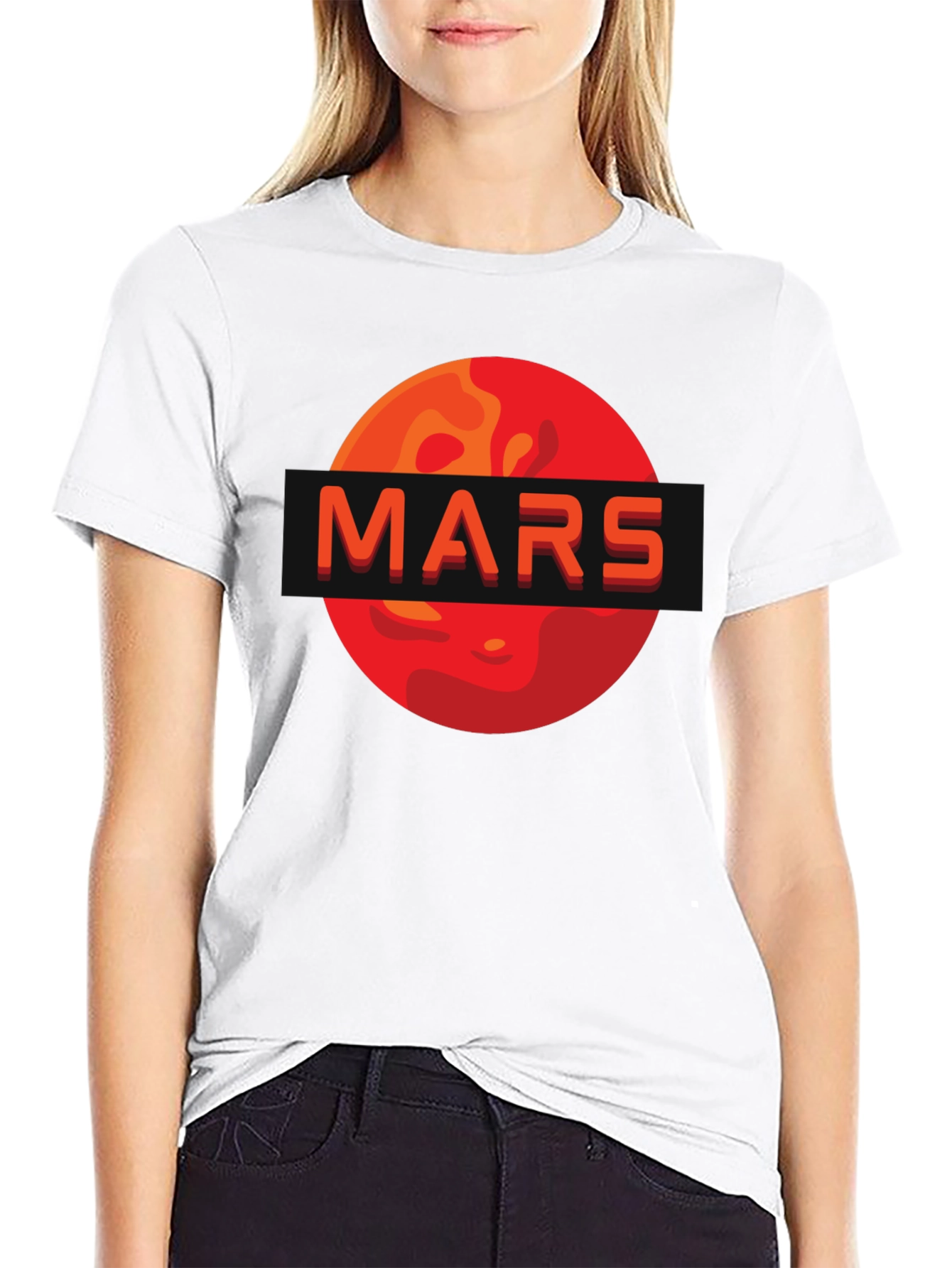 Mars Graphic Print T-Shirt - Space Enthusiast Apparel