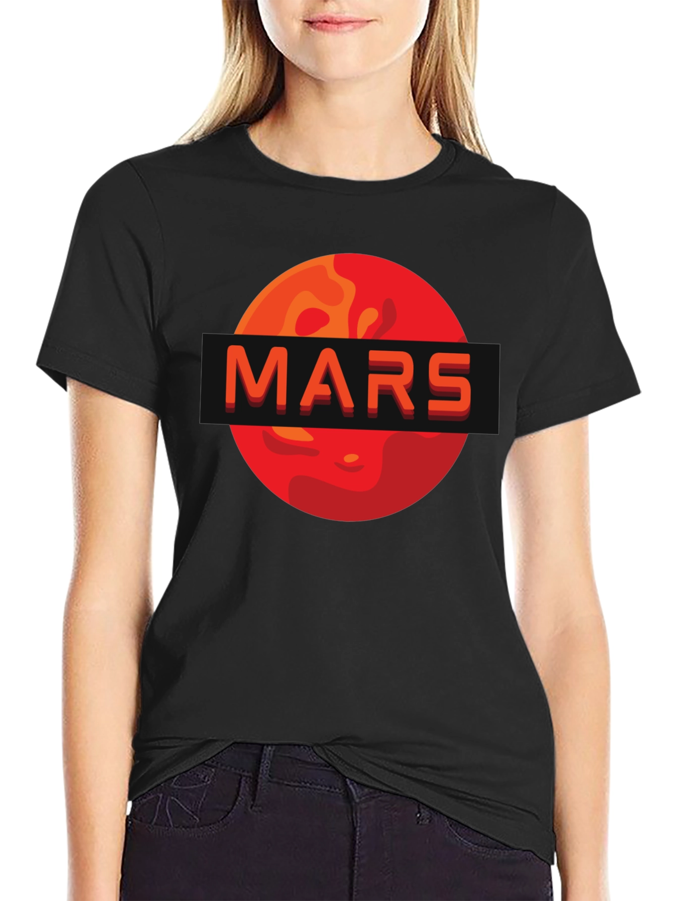 Mars Graphic Print T-Shirt - Space Enthusiast Apparel