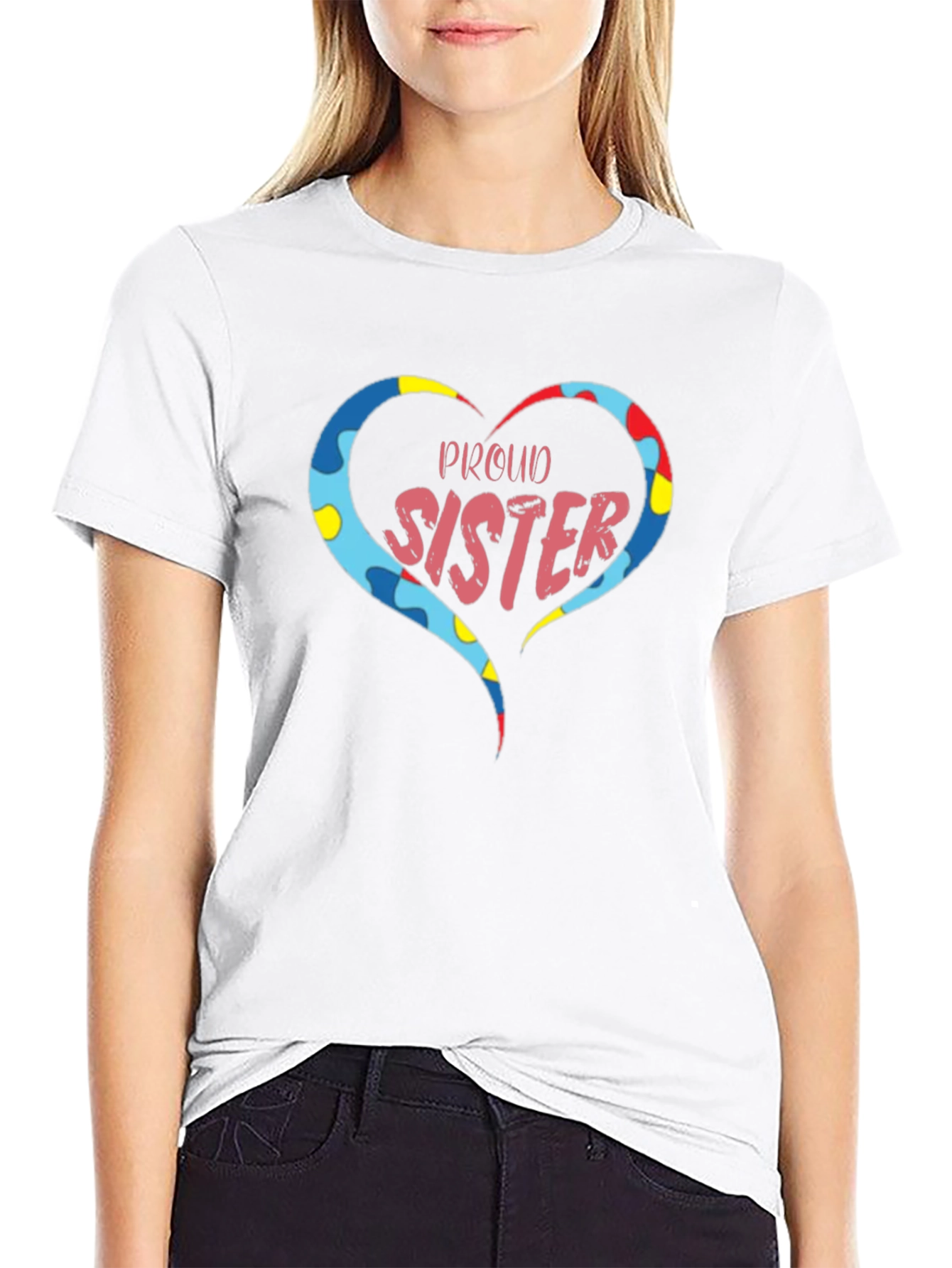 Proud Sister T-Shirt Autism Awareness Tee