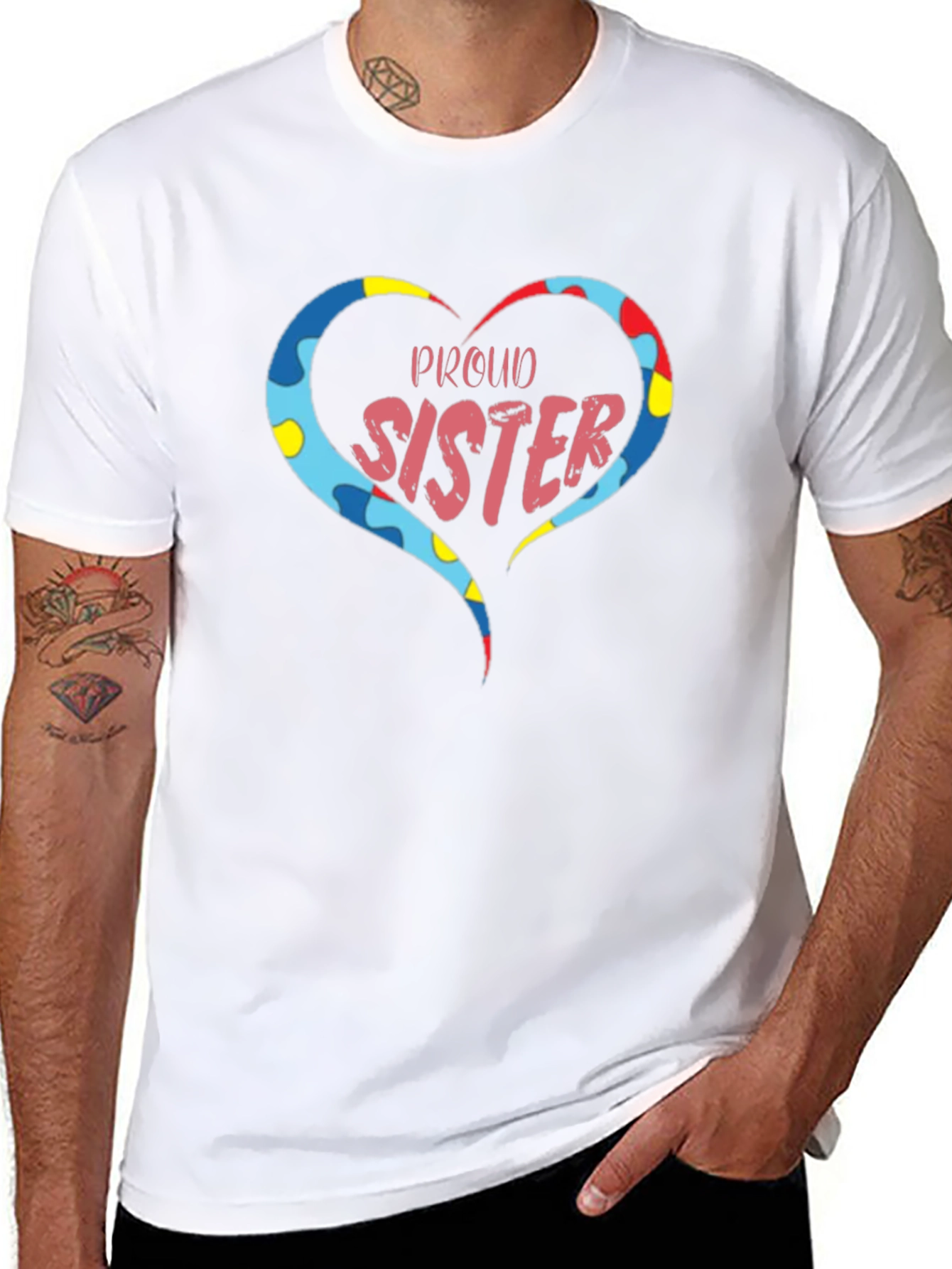 Proud Sister T-Shirt Autism Awareness Tee