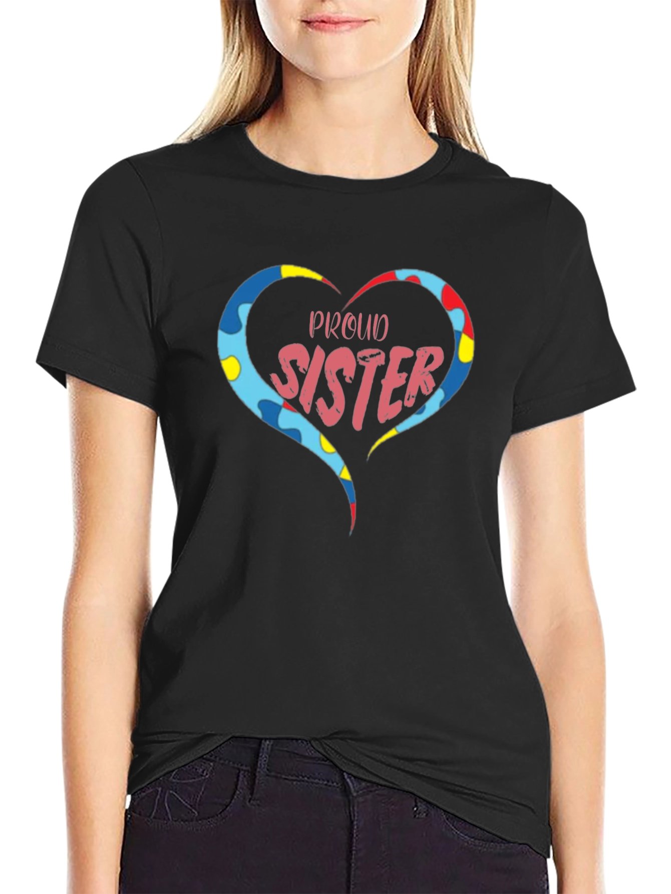 Proud Sister T-Shirt Autism Awareness Tee