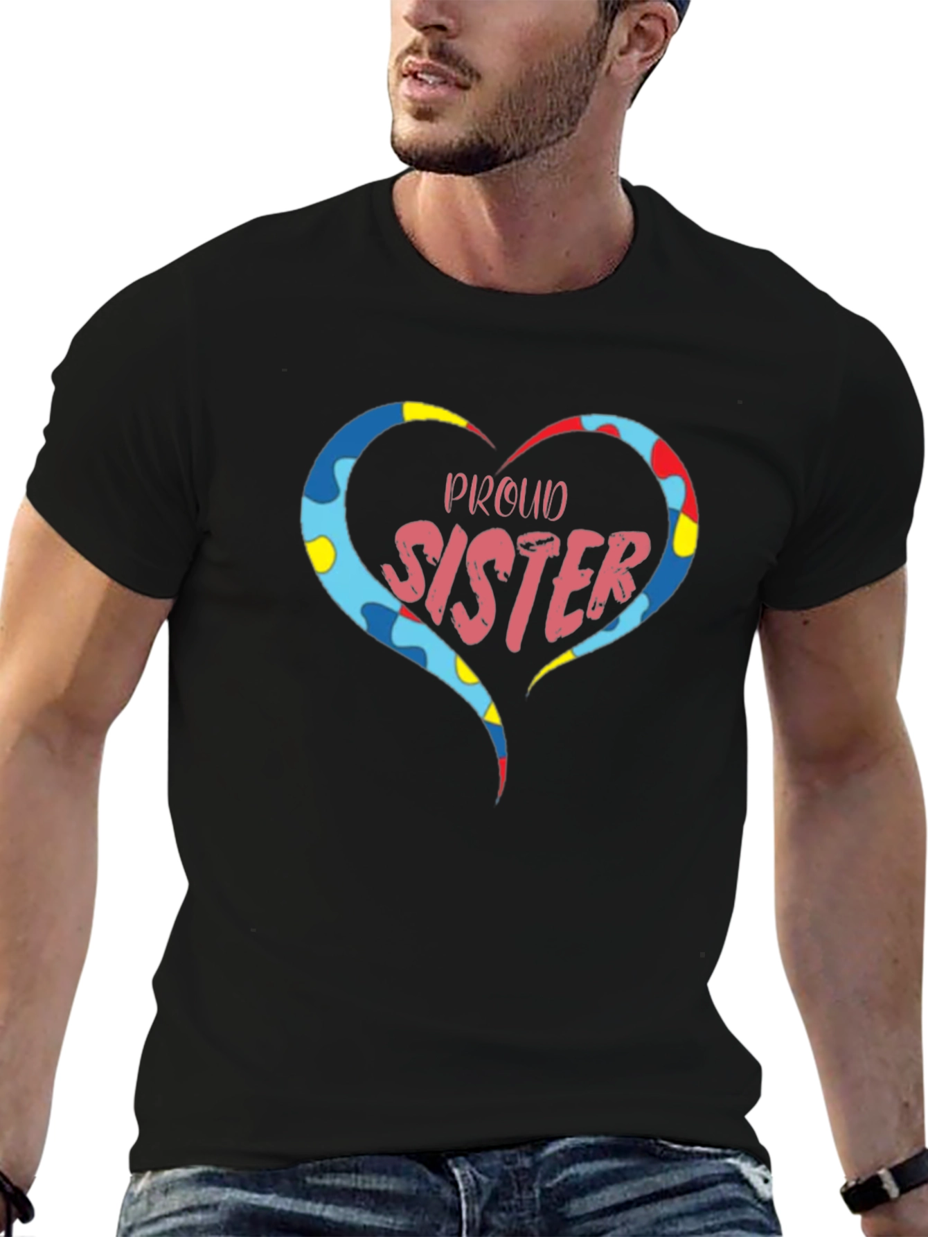 Proud Sister T-Shirt Autism Awareness Tee