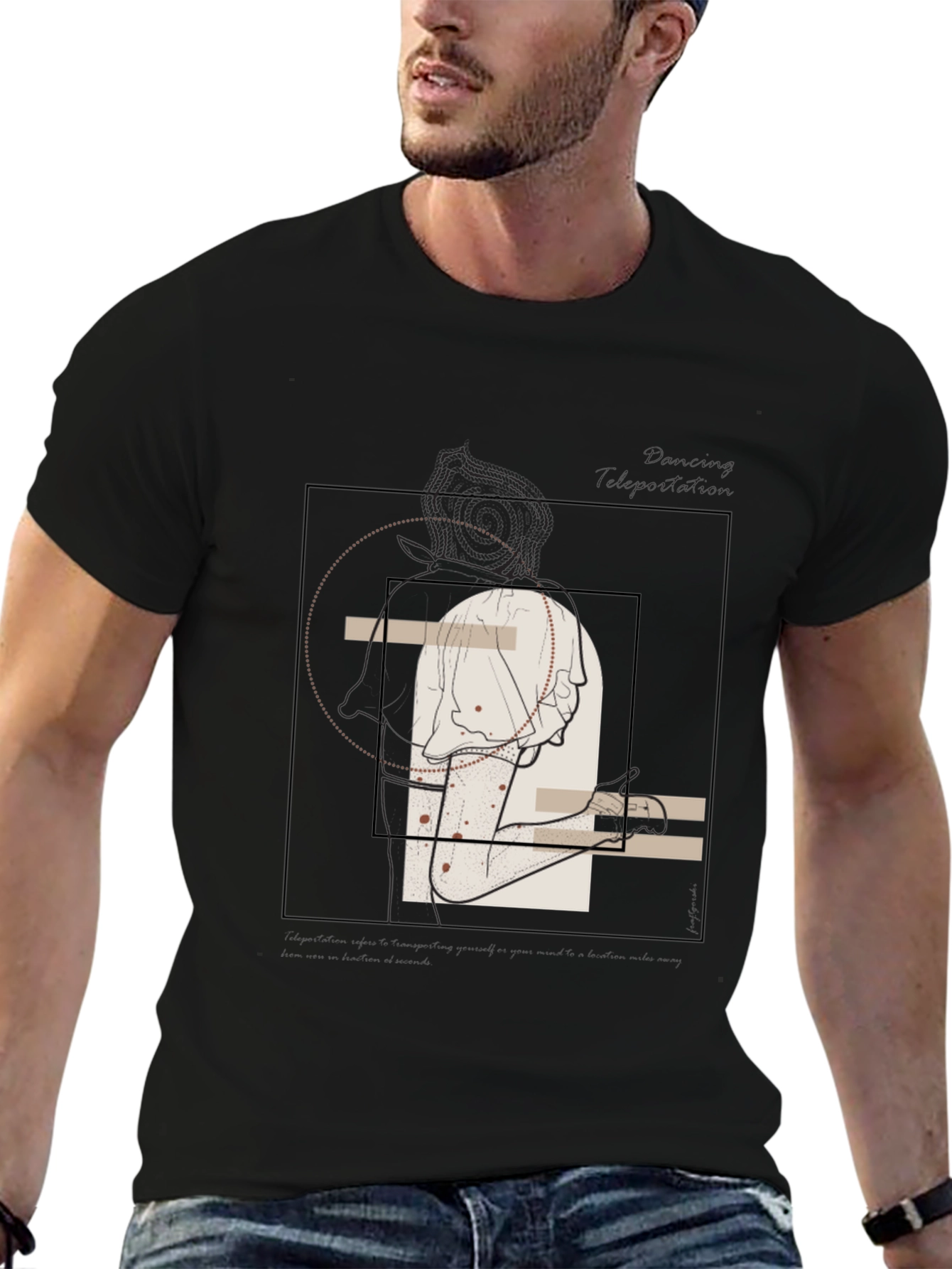 Abstract Line Art Graphic Tee - Unisex