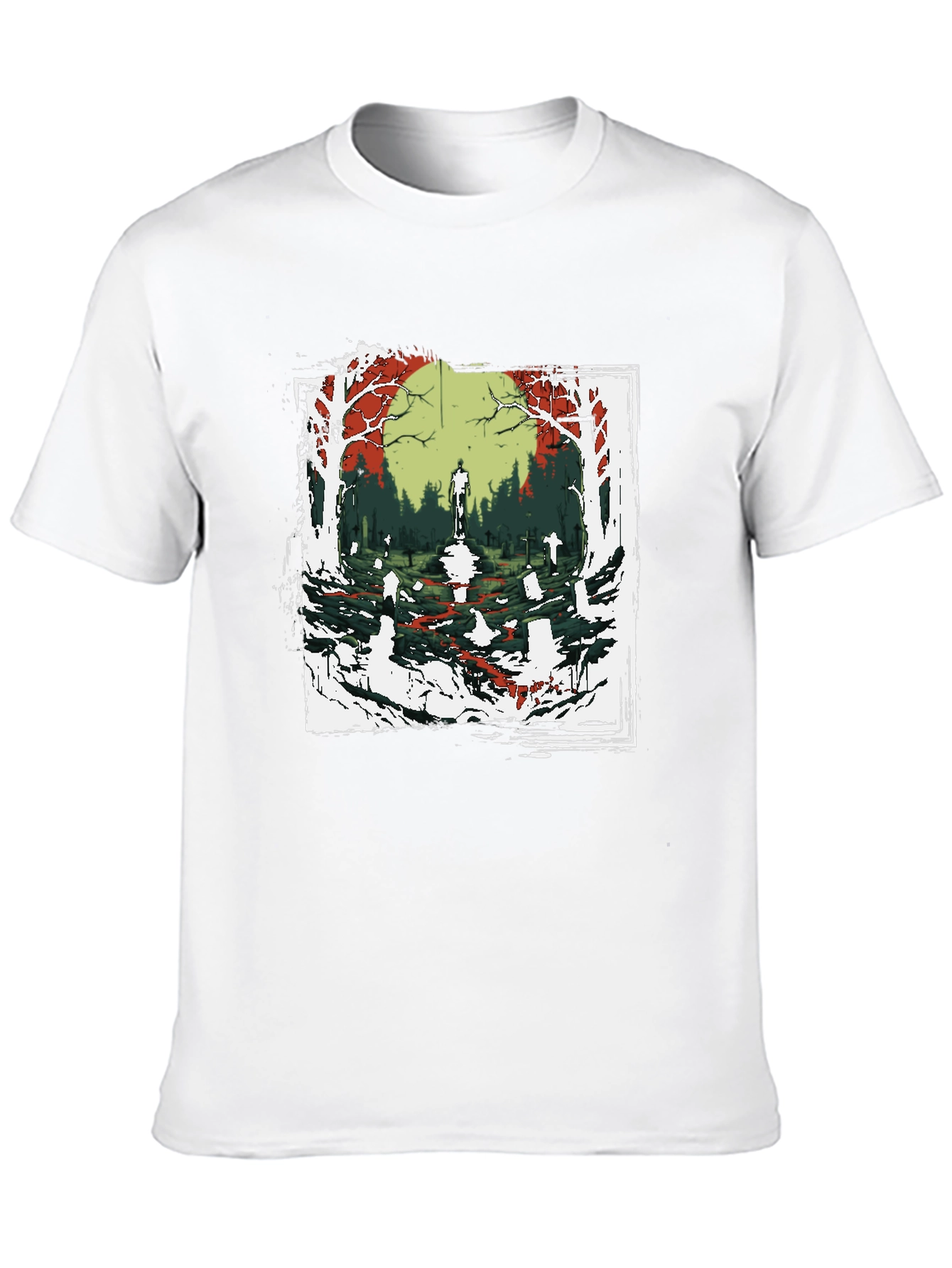 Zombie Graveyard Graphic Tee - Black