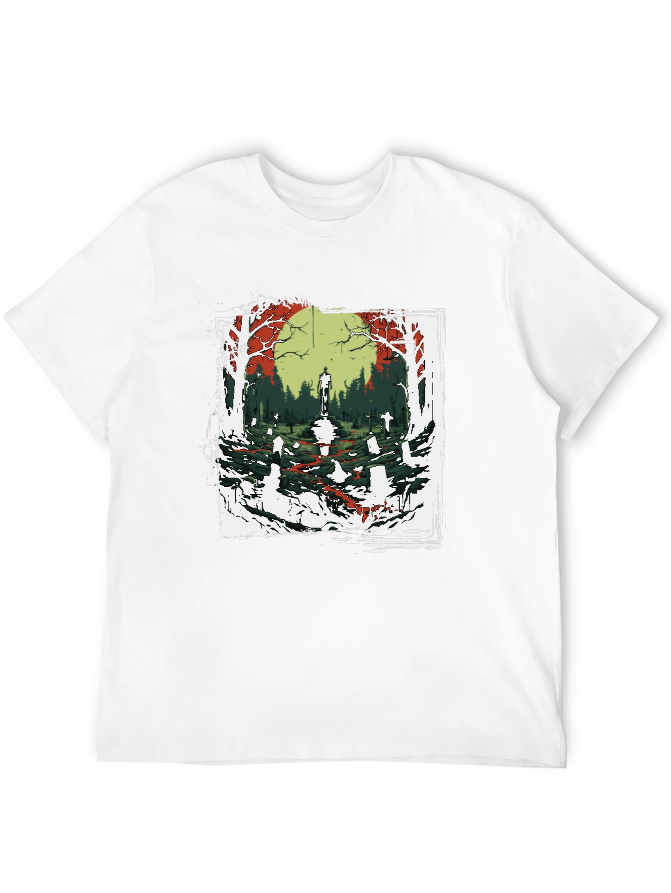Zombie Graveyard Graphic Tee - Black