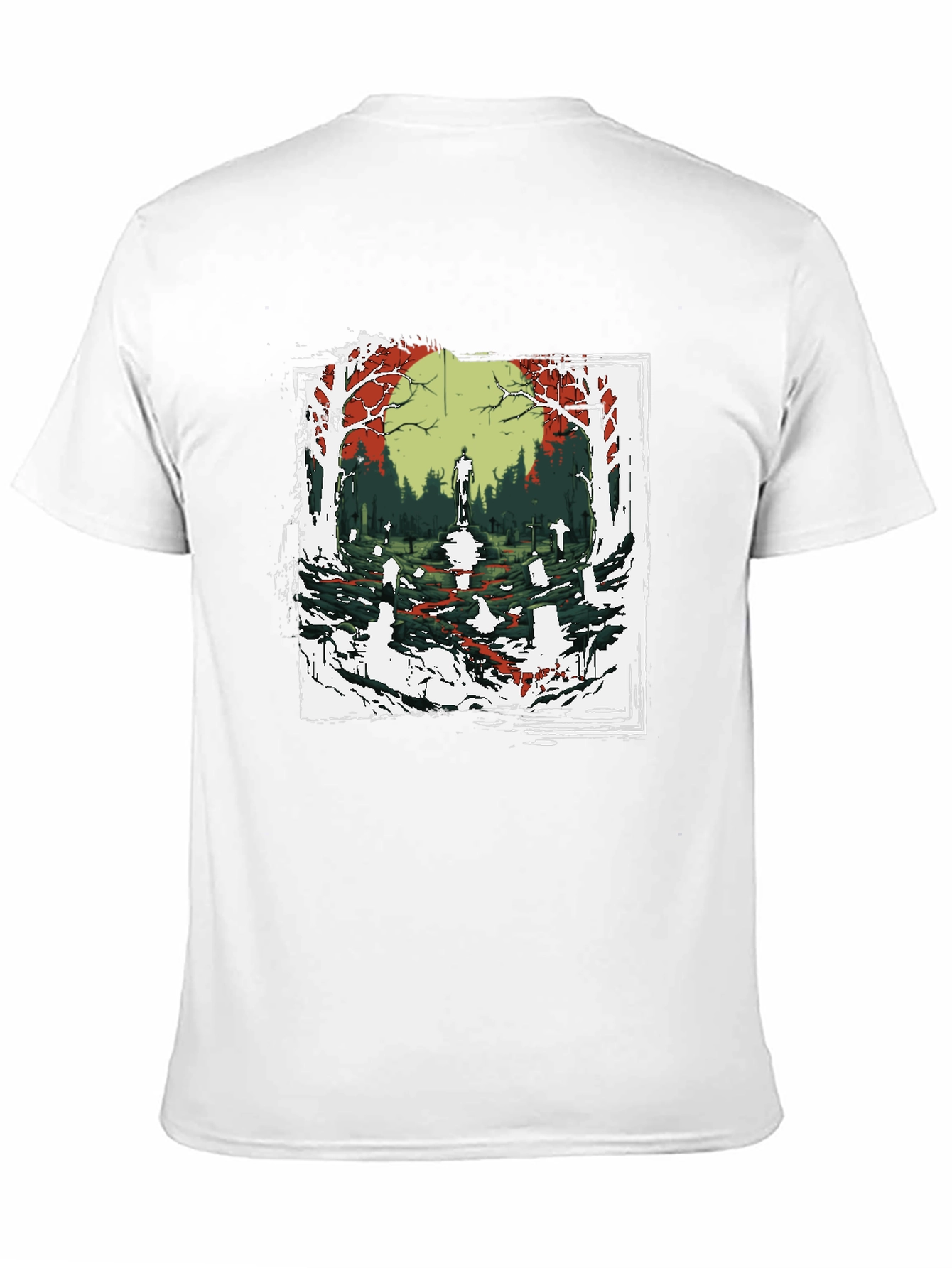 Zombie Graveyard Graphic Tee - Black