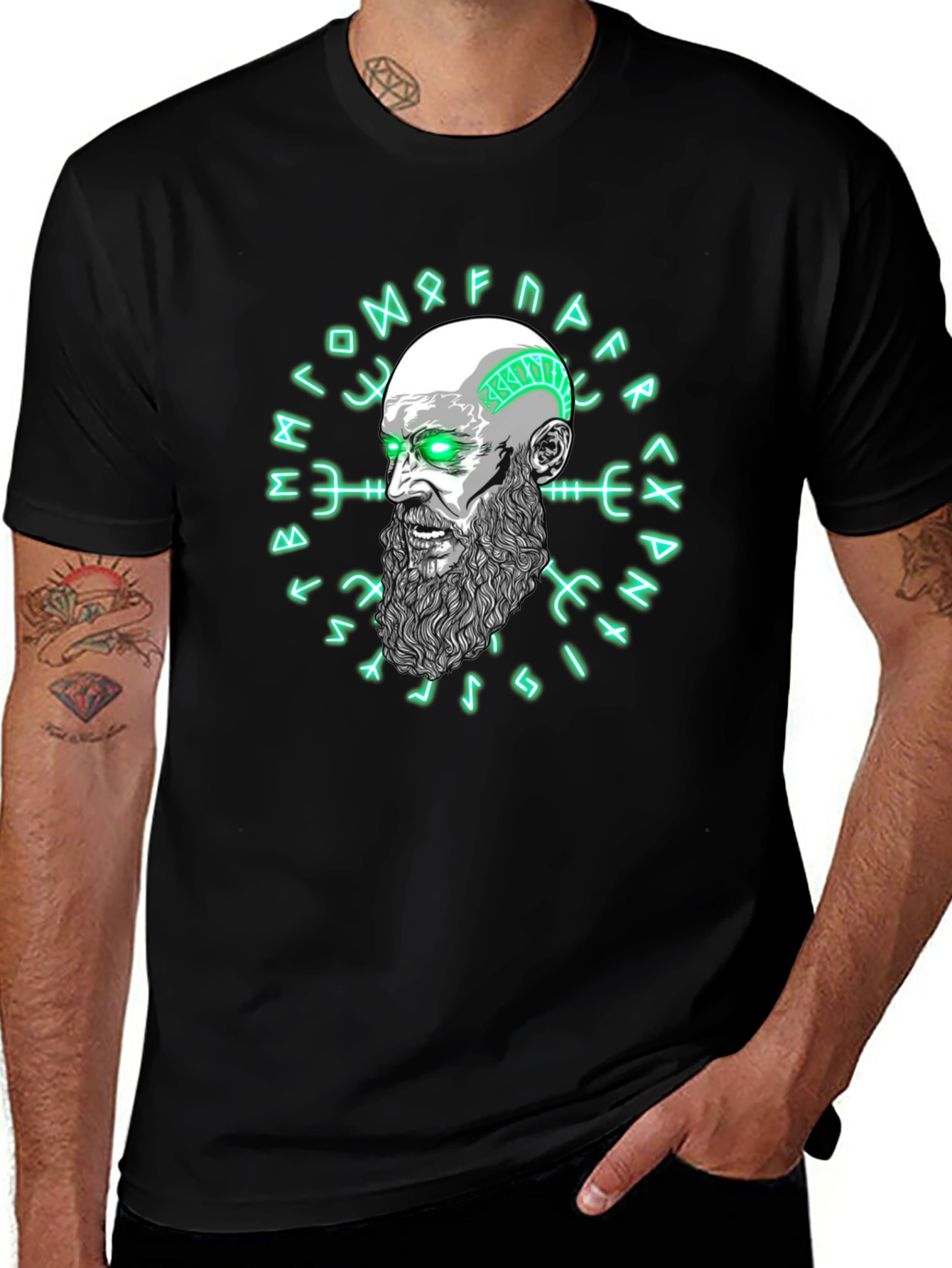 Viking Graphic Tee - Nordic Rune Circle