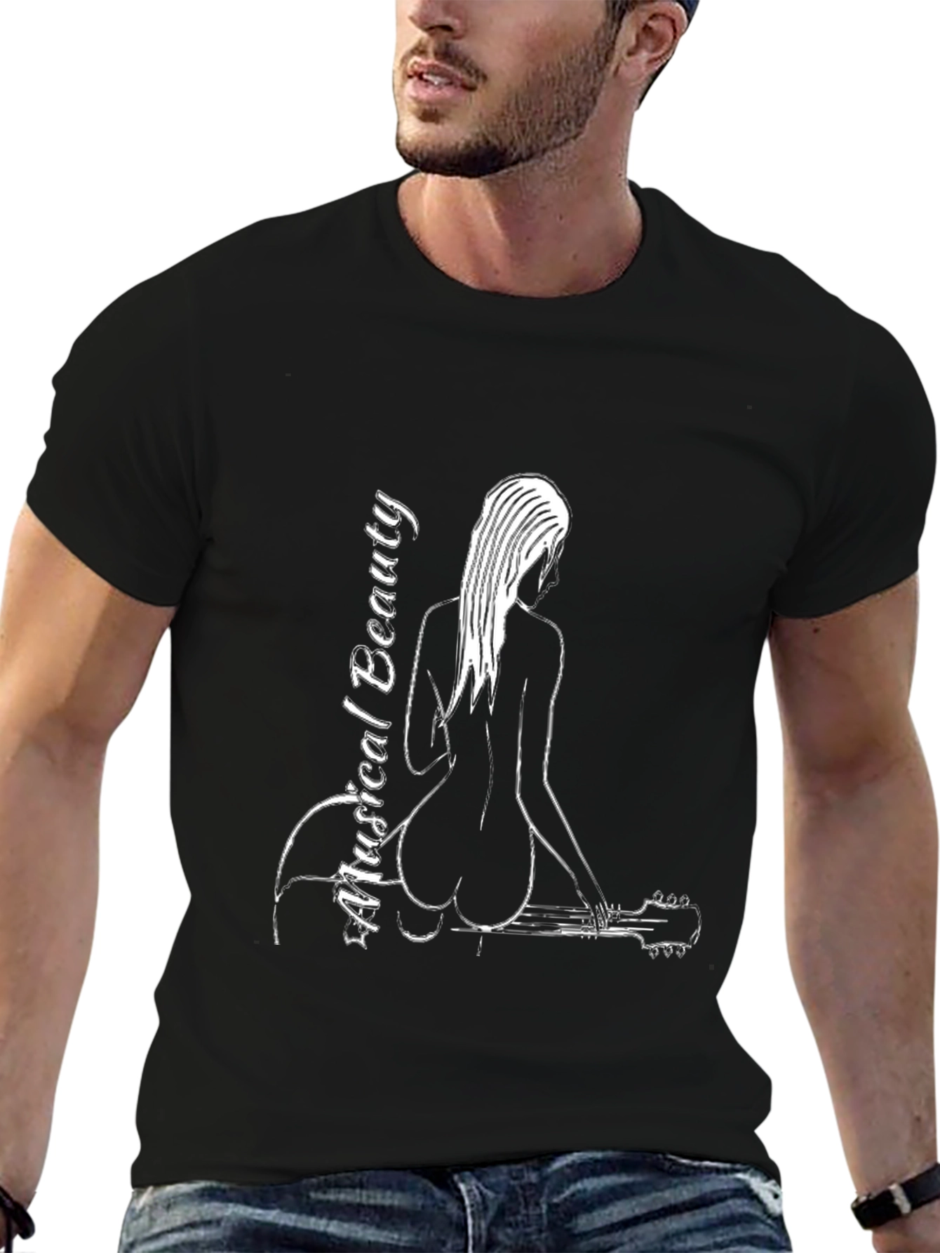 Musical Beauty Graphic Tee - Black