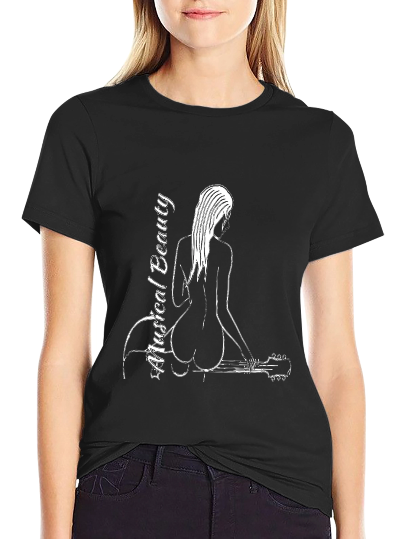Musical Beauty Graphic Tee - Black